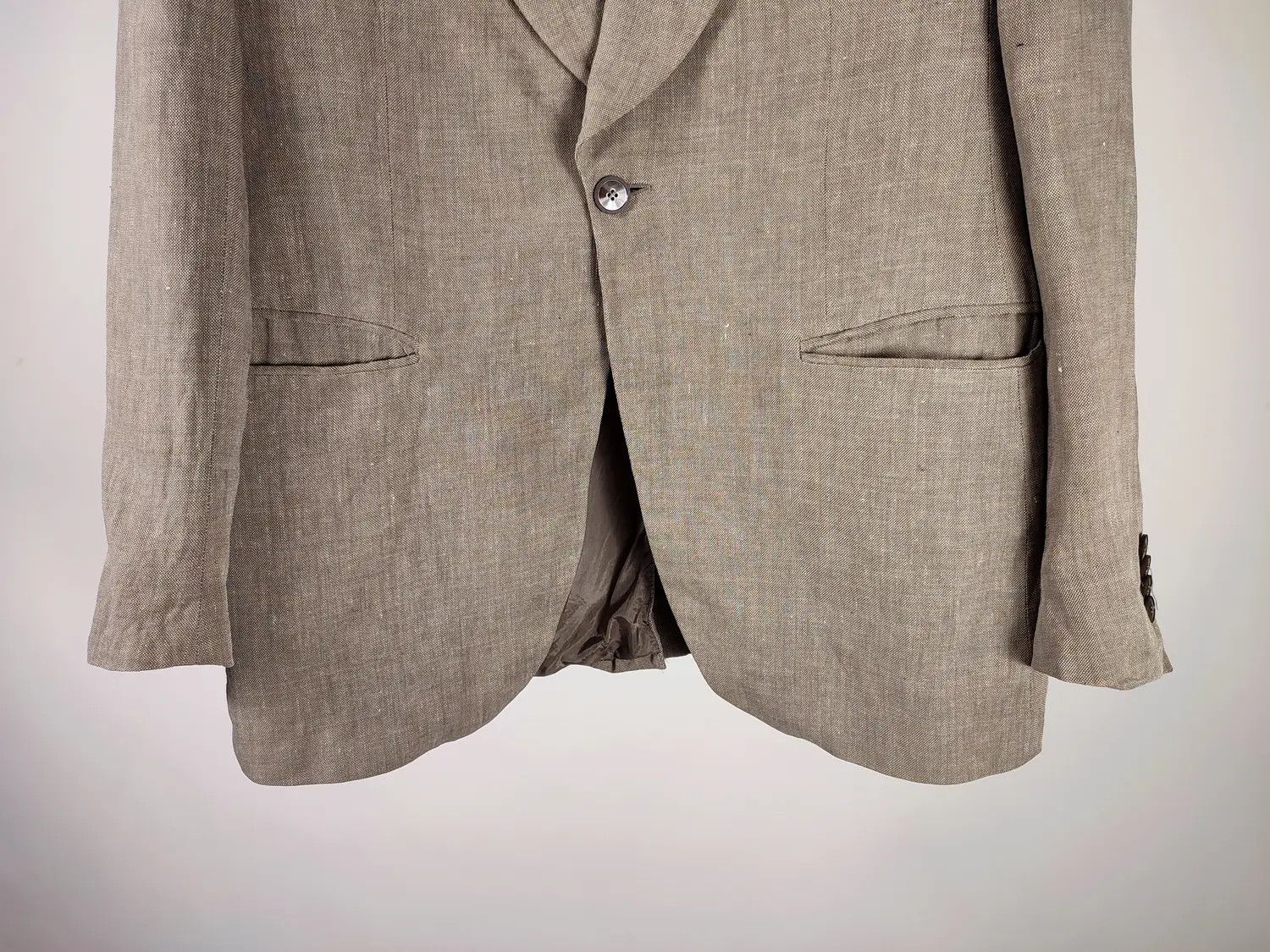 Emporio Armani Emporio Armani 2005 Oldschool Linen Blazer Vintage Jacket Size 46R - 8 Thumbnail