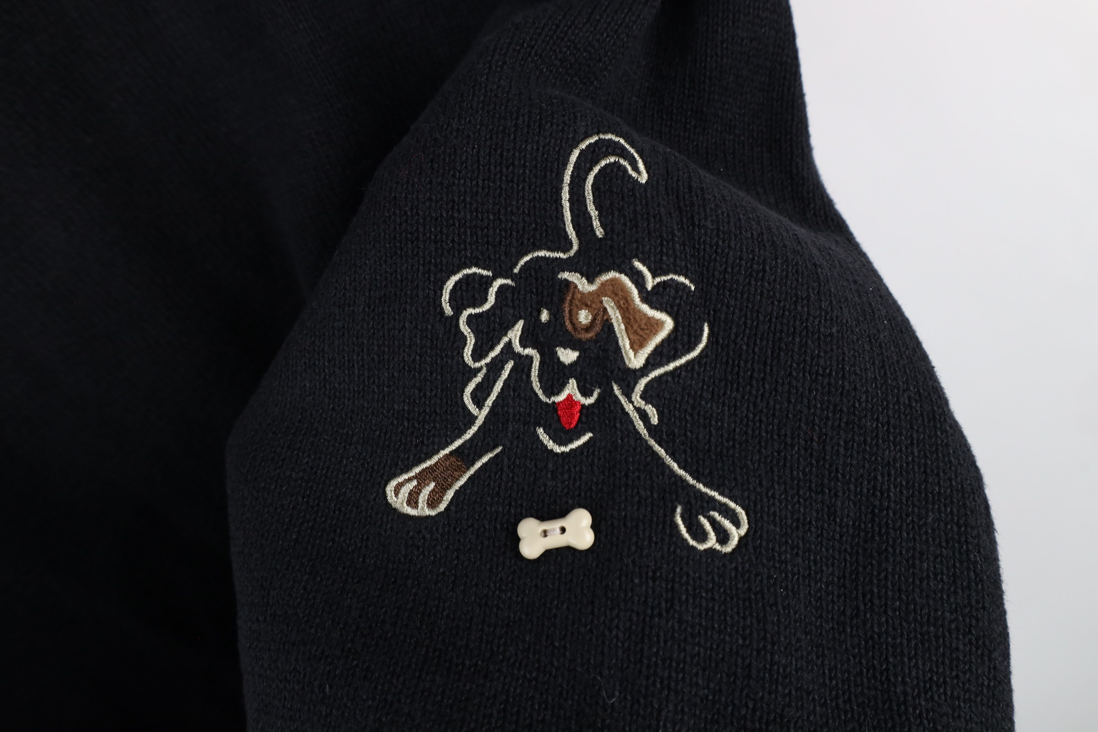 Vintage Vintage 90s Streetwear Dog Puppy Knit Full Zip Sweater Vest Size XXL / US 16-18 / IT 52-54 - 10 Thumbnail
