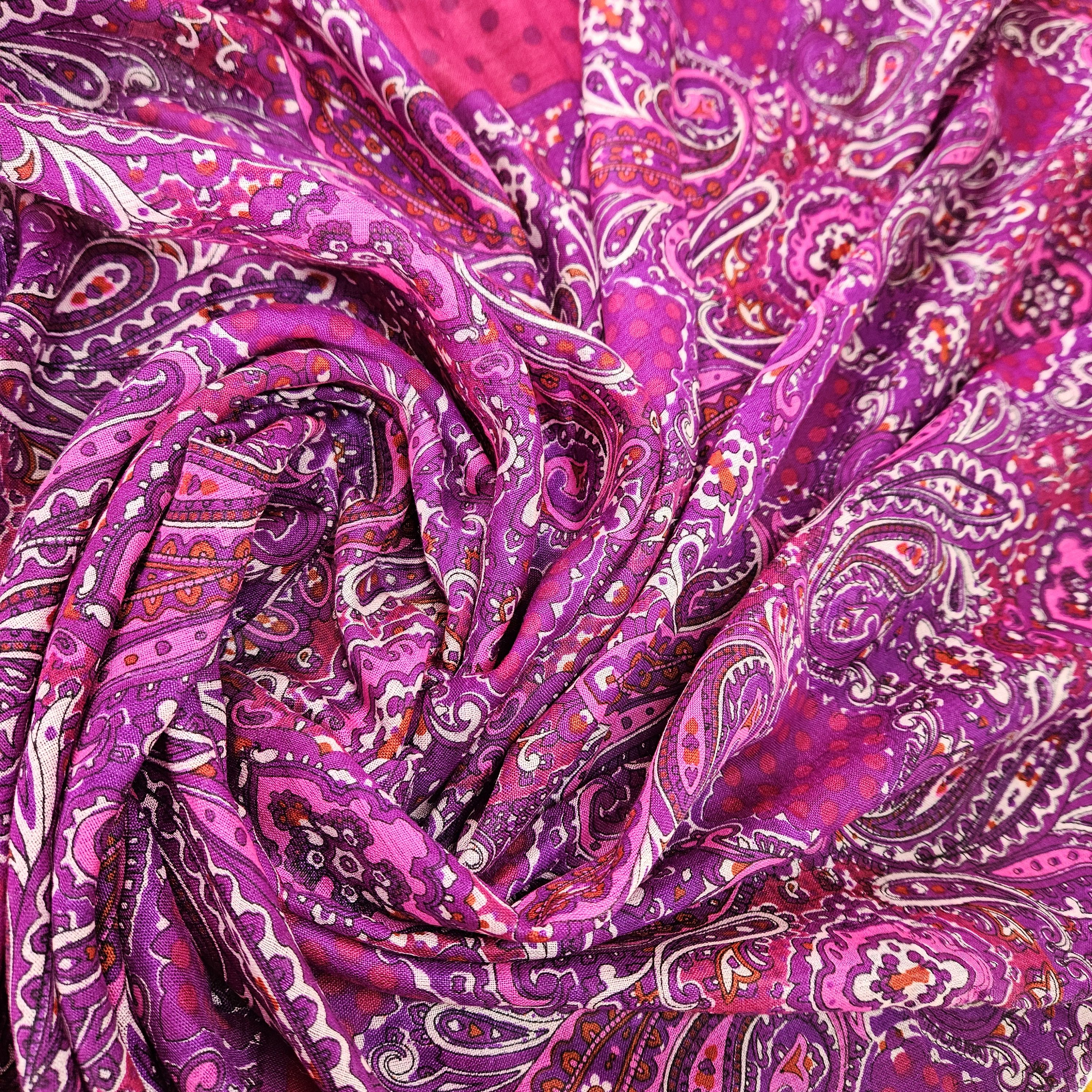 Banana Republic Banana Republic 60x37" Sarong Scarf Silk Wool Floral Paisley Size ONE SIZE - 11 Thumbnail