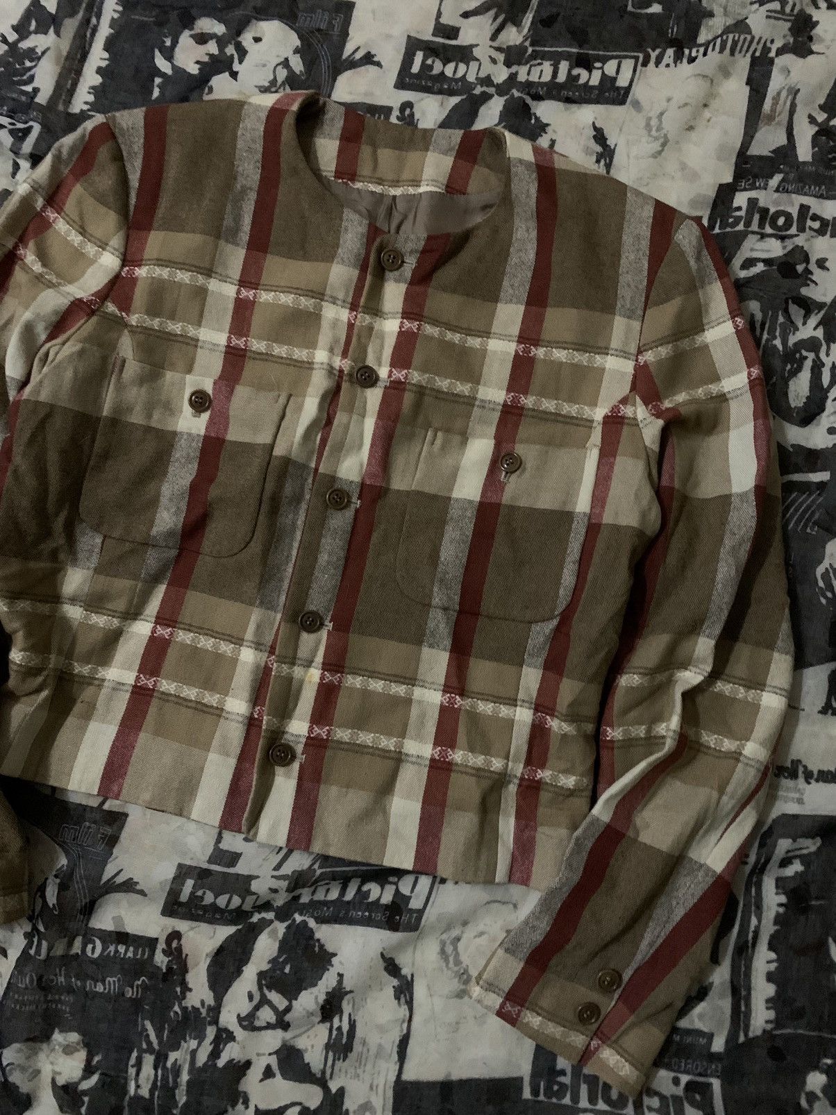 Yohji Yamamoto 💥Vintage Y’s Bis Yohji Yamamoto Tartan Checked Jacket Size S / US 4 / IT 40 - 2 Thumbnail