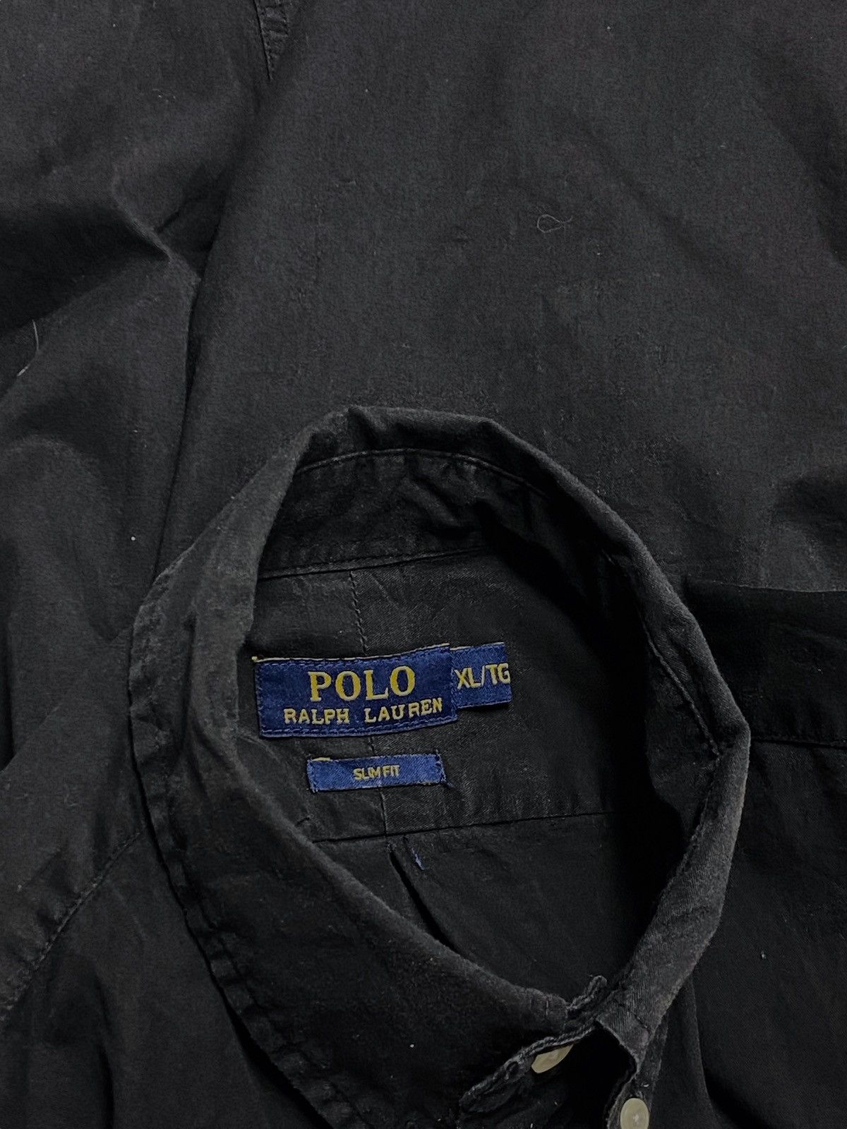 Polo Ralph Lauren Vintage POLO RALPH LAUREN Black Slightly Faded Button Up Size US M / EU 48-50 / 2 - 5 Thumbnail