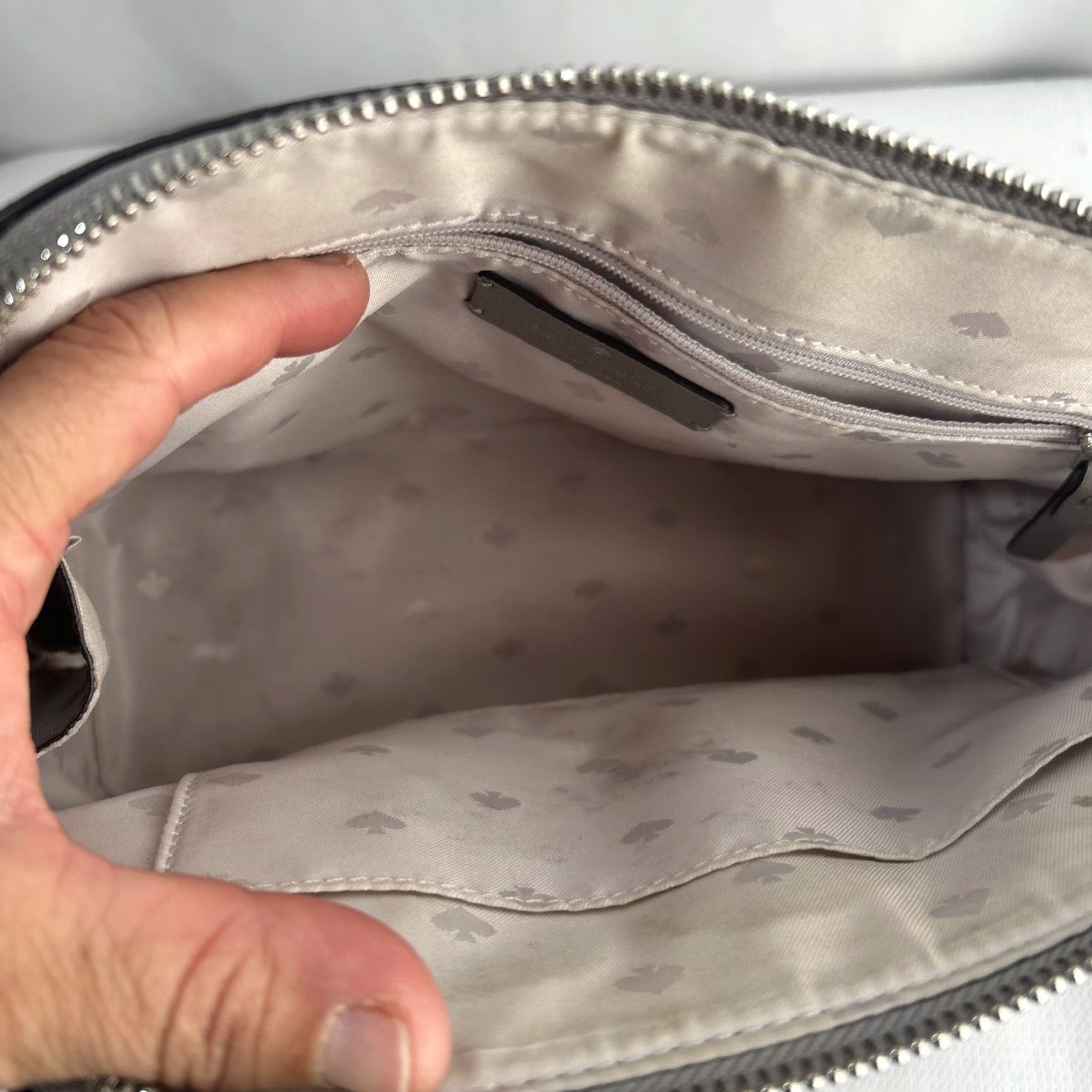 Vintage kate spade Patterson Drive Crossbody Satchel Purse Medium Dome Gray Leather Size ONE SIZE - 4 Thumbnail