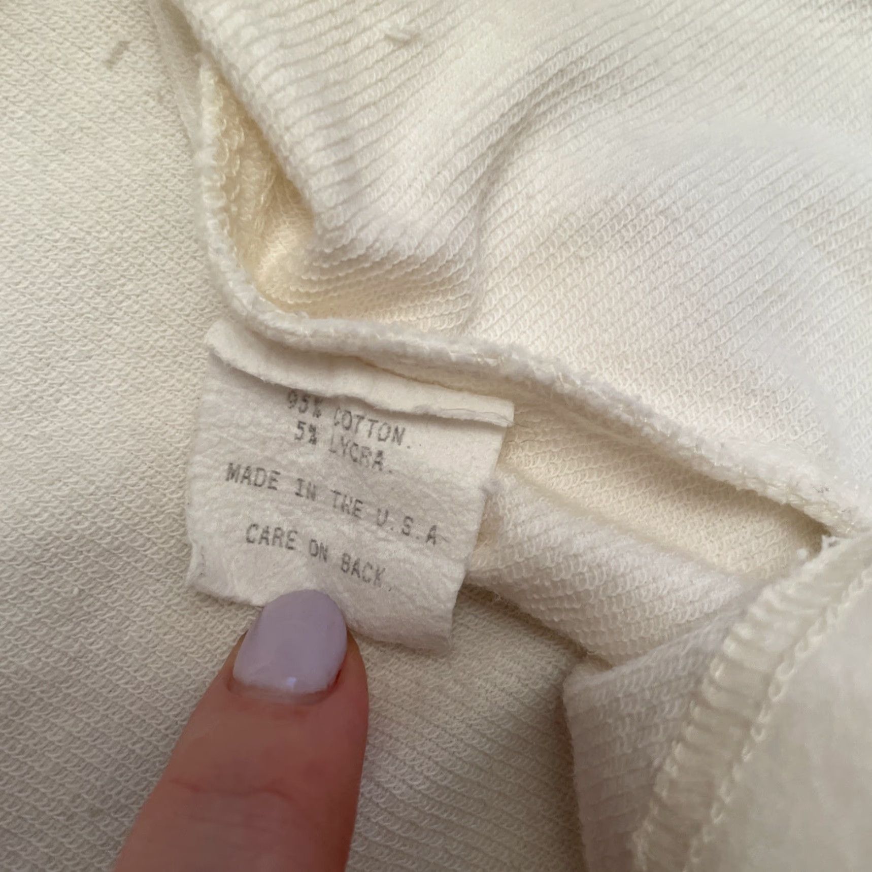 Vintage VINTAGE Authentic AKA Womens Top L Cotton Knit Short Sleeve Cream Boho T-Shirt Size L / US 10 / IT 46 - 6 Thumbnail