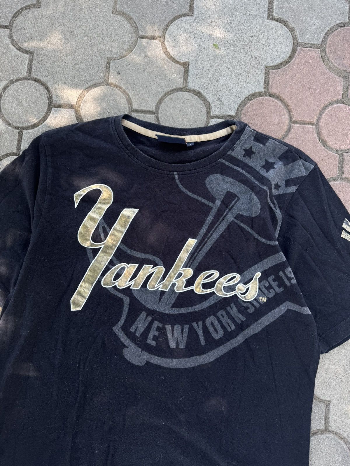 New York Yankees Vintage New York Yankees Big Logo Tee Shirt Oversized Size US L / EU 52-54 / 3 - 2 Thumbnail
