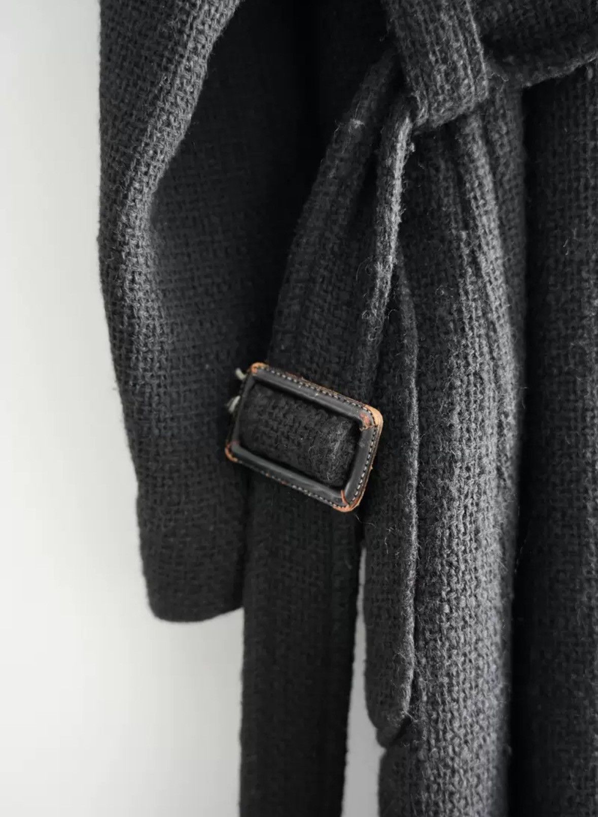 Yohji Yamamoto Yohji Yamamoto 12aw Coarse Knitted Belt Coat Size US M / EU 48-50 / 2 - 6 Thumbnail