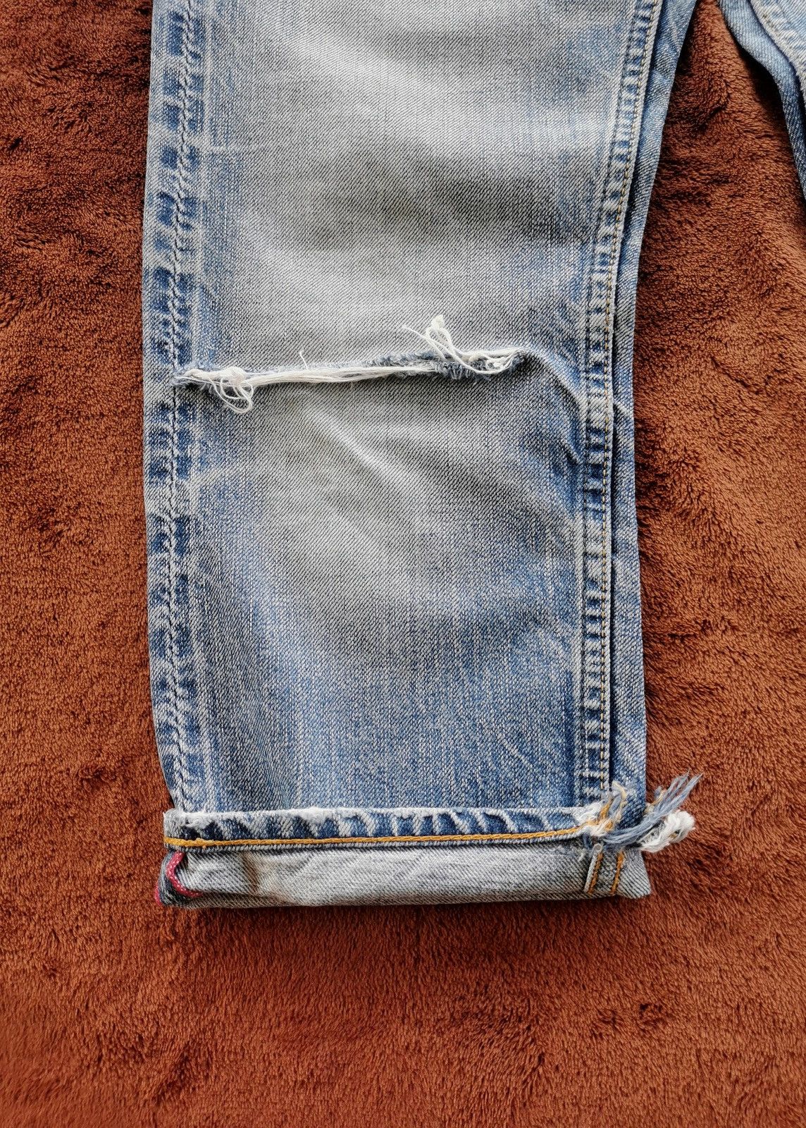 Johnbull Johnbull Selvedge Distressed Denim Shorts Size US 30 / EU 46 - 5 Thumbnail