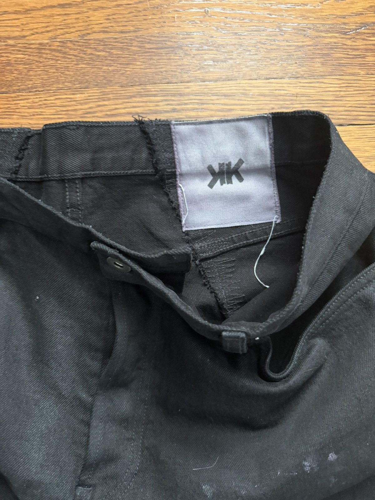 K-Two Studios Ktwo waxed wide leg jeans Size US 32 / EU 48 - 1 Thumbnail