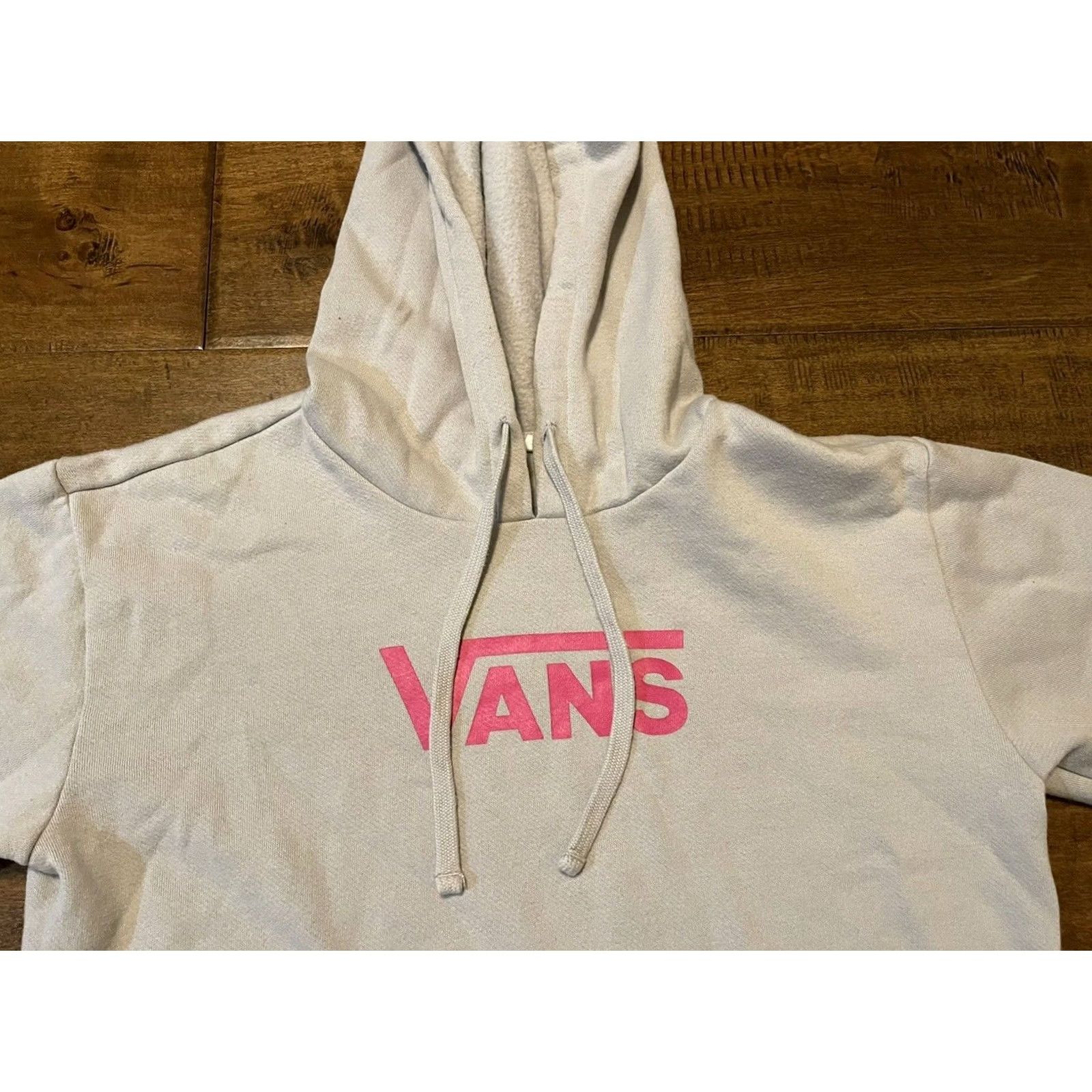 Vans Vans Skateboarding Hoodie Sweatshirt Gray Pink Spellout Pullover Womens XS Size XS / US 0-2 / IT 36-38 - 2 Thumbnail