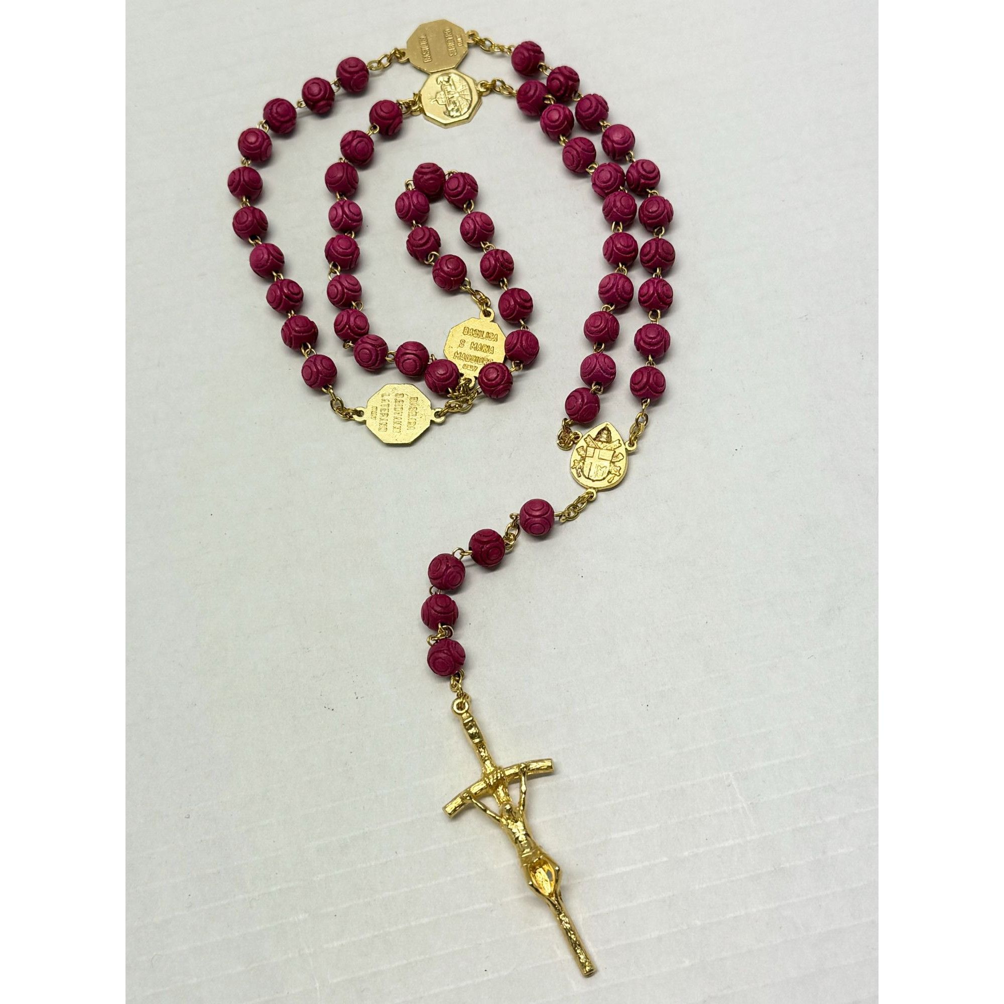 Vintage Vintage pink rosary cross crucifix necklace Size ONE SIZE - 4 Thumbnail