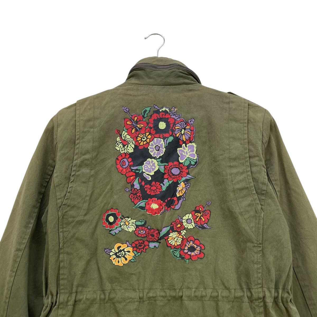 Japanese Brand × Vintage Japanese Brand Military Jacket Floral Skul Printed Size M / US 6-8 / IT 42-44 - 3 Thumbnail