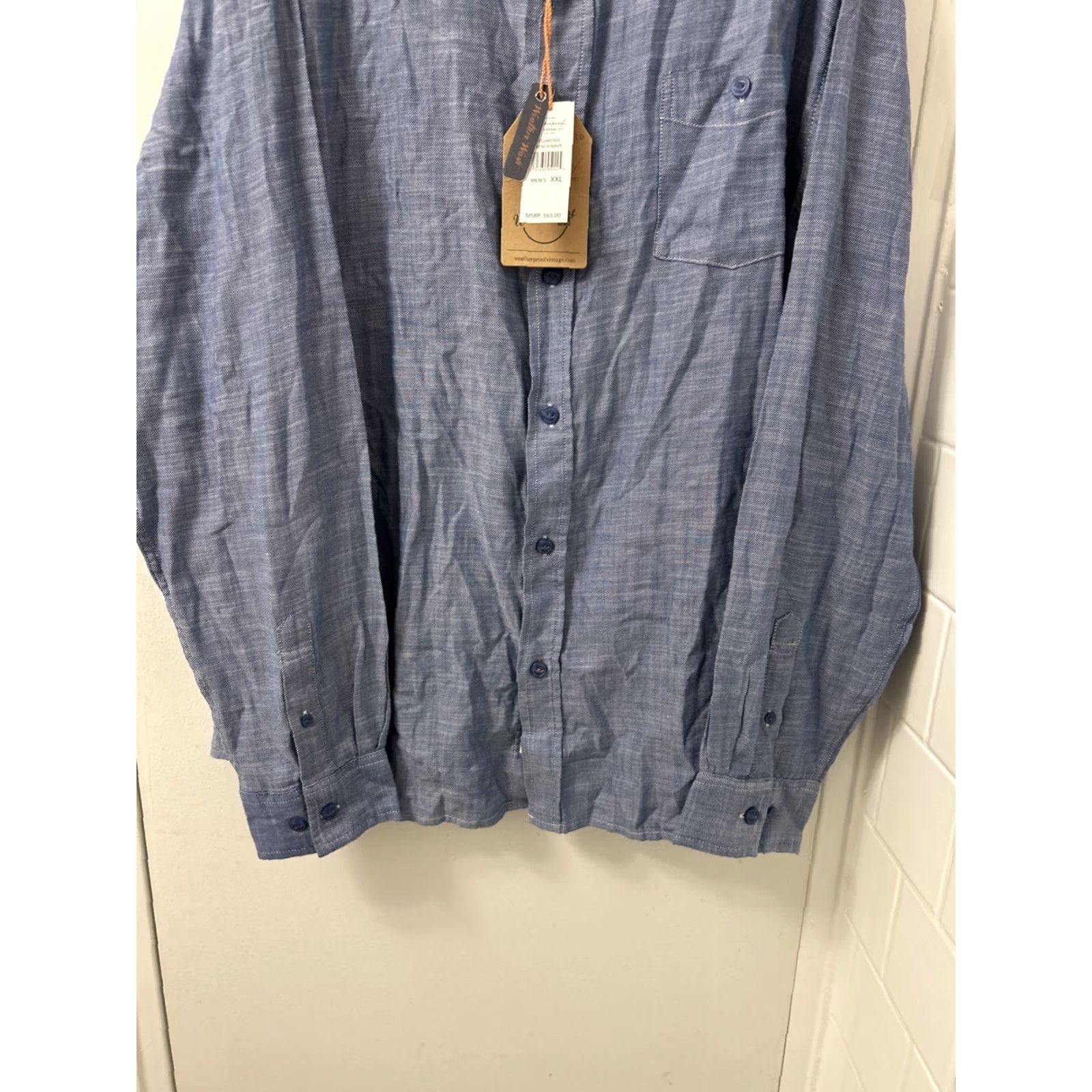Weatherproof VINTAGE Weatherproof Shirt Mens 2XL Blue Country Twill Button-Down Long Sleeve Size US XXL / EU 58 / 5 - 3 Thumbnail