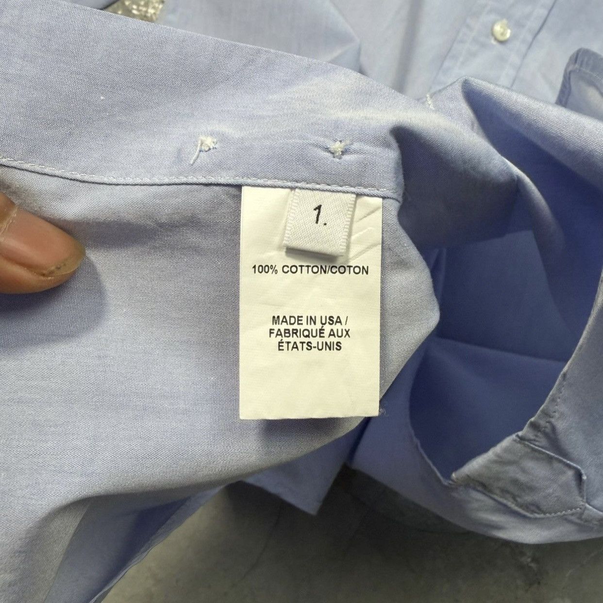 Thom Browne THOM BROWNE Men's Stripe Armband Patch Button-Up Shirt SZ 1 Size US S / EU 44-46 / 1 - 11 Thumbnail