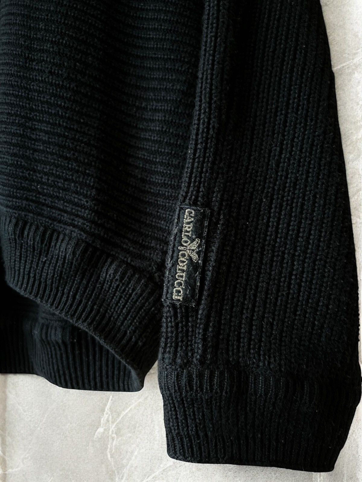Carlo Colucci × Vintage CARLO COLUCCI HEAVY KNIT Cardigan Sweater y2k Avant Garde Size US L / EU 52-54 / 3 - 5 Thumbnail