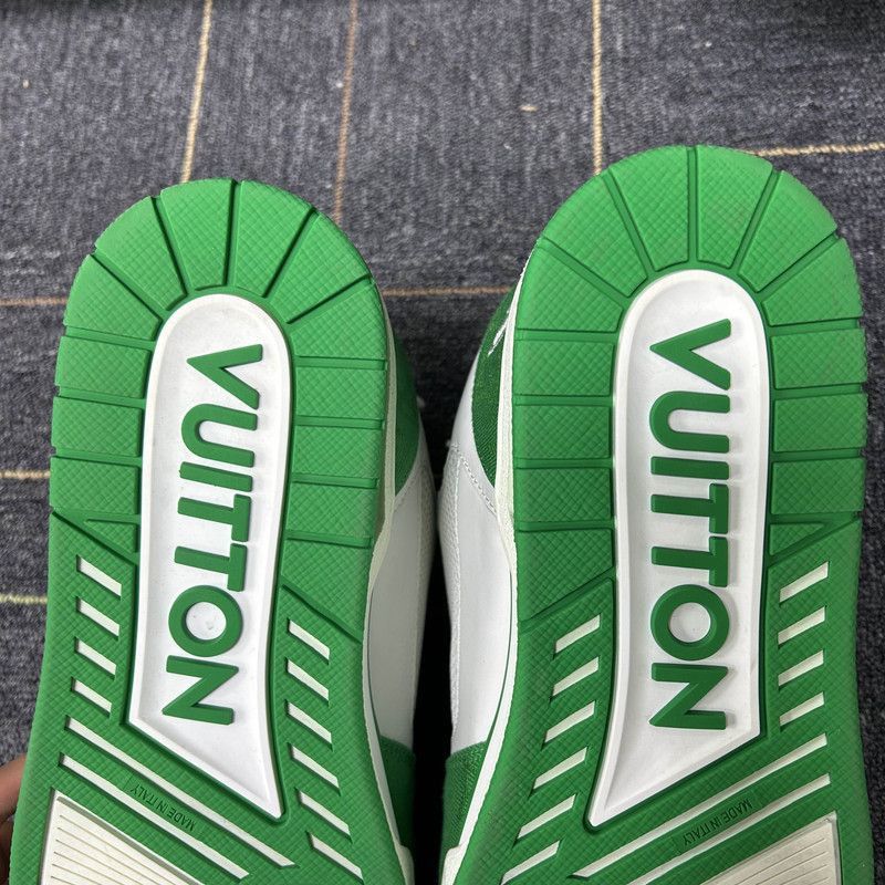 Louis Vuitton Louis Vuitton Trainer Low Top Sneakers in White Green -2508 Size US 8.5 / EU 41-42 - 7 Thumbnail