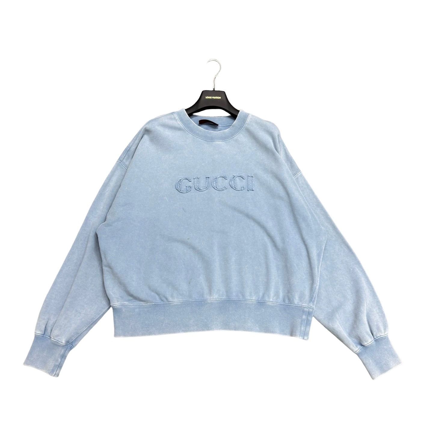 Gucci Gucci Embroidered Logo Sweatshirt Size M Size US M / EU 48-50 / 2 - 1 Thumbnail
