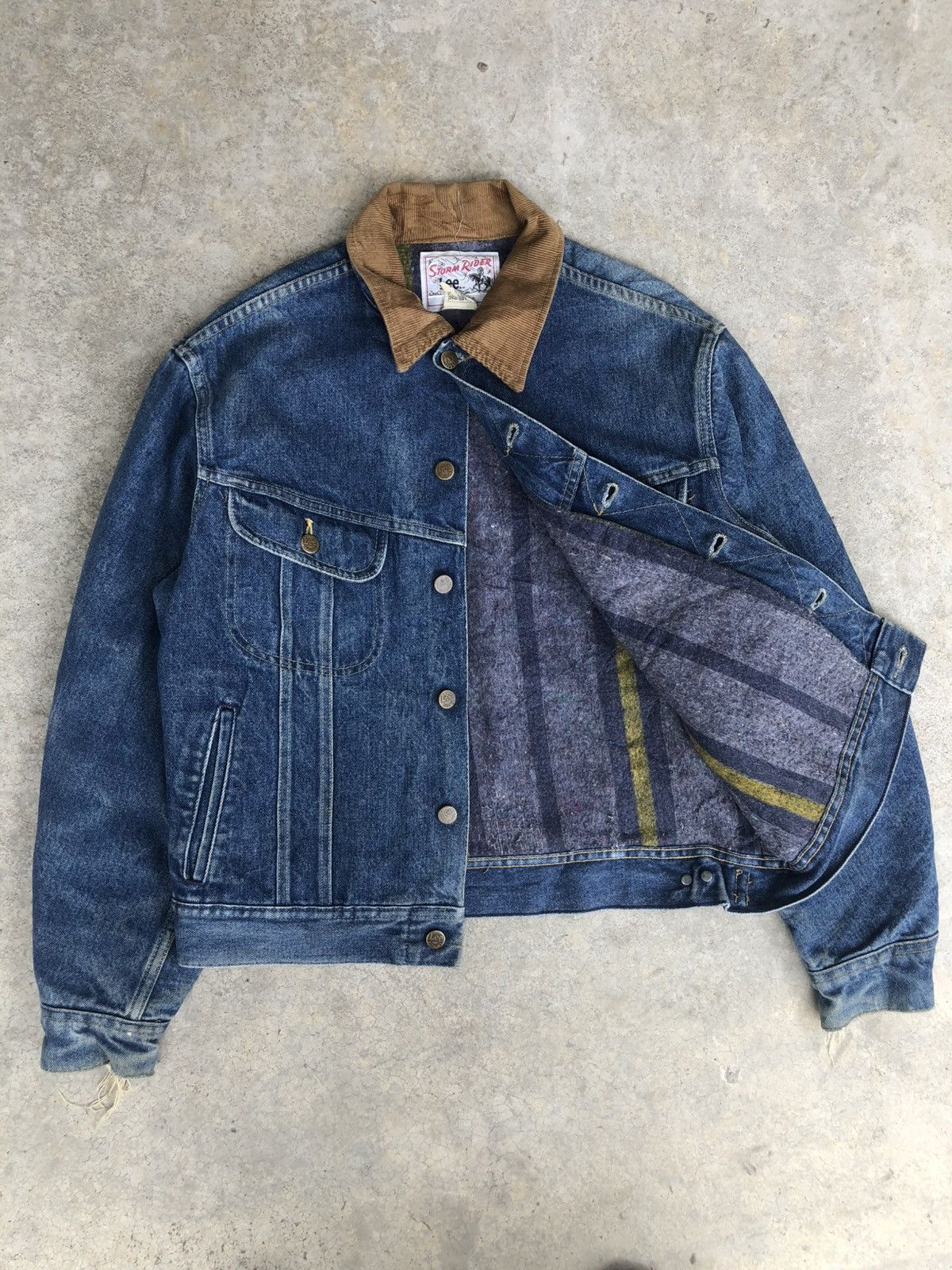 Lee Vintage 70’s Lee Storm Rider Blanked Lined Denim Jacket Size US L / EU 52-54 / 3 - 7 Thumbnail