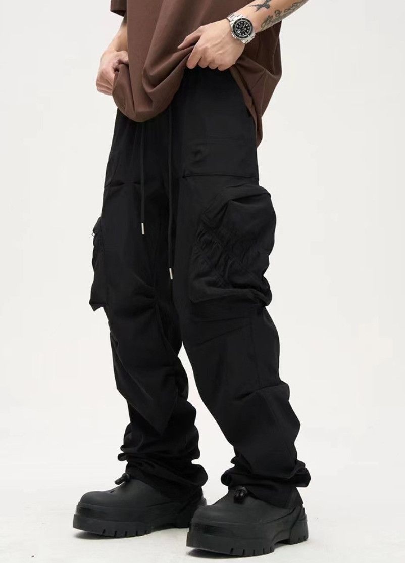 Japanese Brand × Vintage Retro casual three-dimensional large pocket cargo trousers Size US 33 - 3 Thumbnail