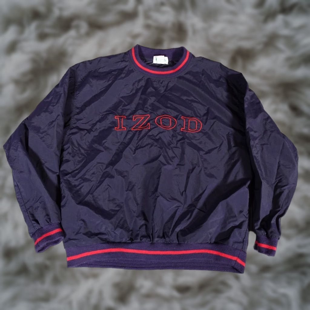 Izod VINTAGE IZOD Windbreaker Jacket Mens M Nylon Lightweight Blue 90s Size US M / EU 48-50 / 2 - 1 Thumbnail