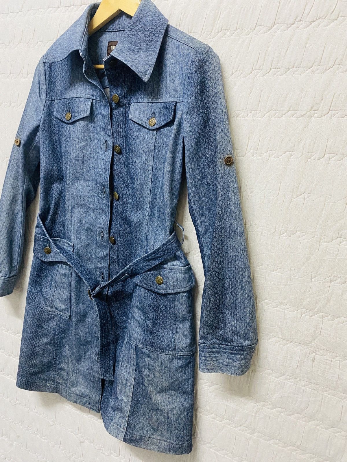 Tornado Mart (L) TORNADO MART FEMME STUDDED HONEYCOMB DENIM JACKET Size S / US 4 / IT 40 - 3 Thumbnail