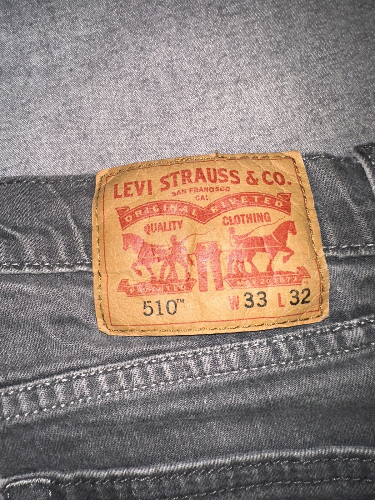 Levi's Levi’s Grey 510 Denim Jeans Size US 33 - 3 Thumbnail