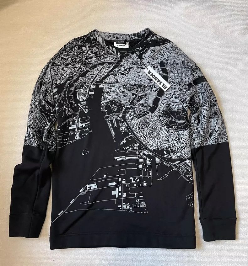 Jil Sander Jil Sander Urban Map Series Hoodie Size M / US 6-8 / IT 42-44 - 1 Thumbnail