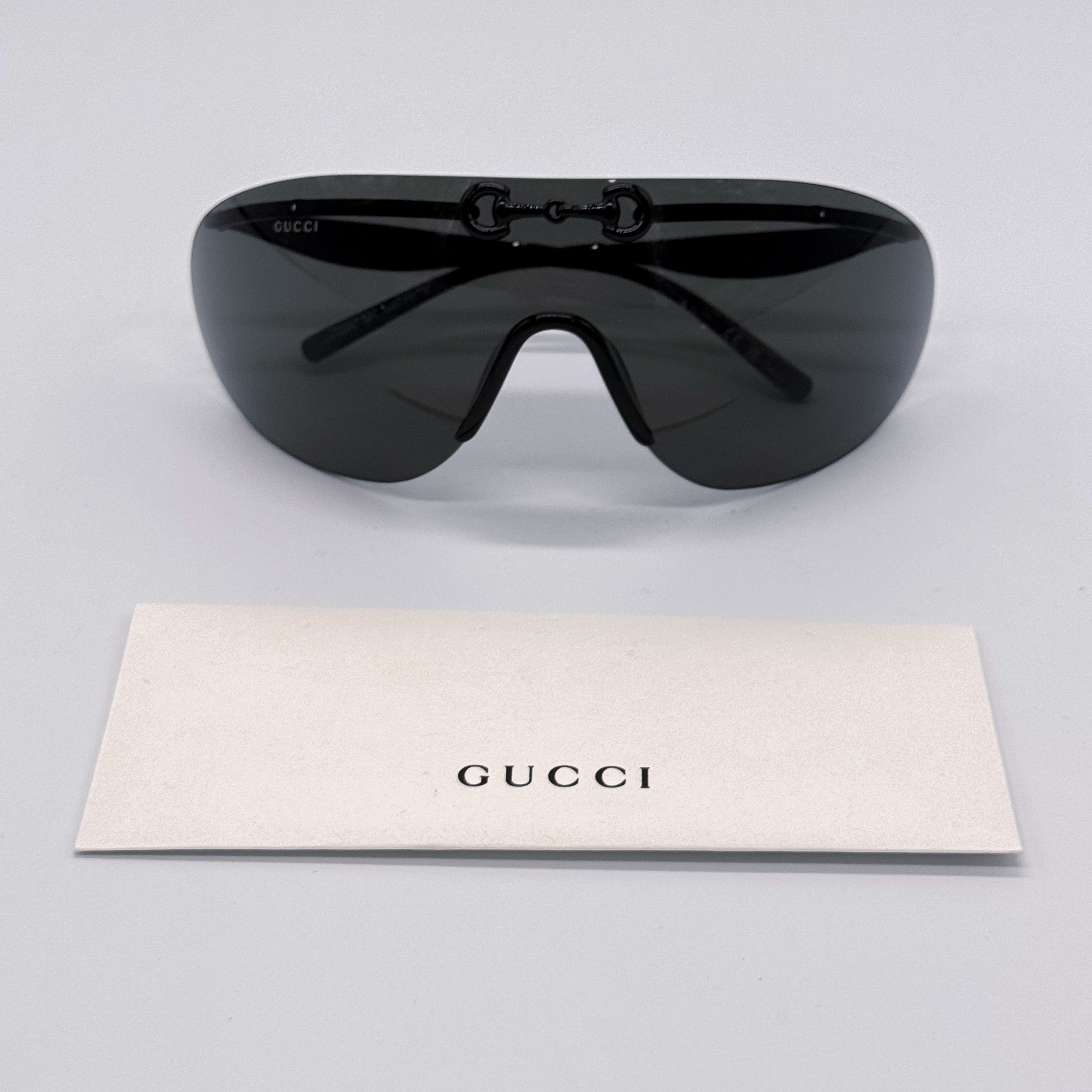 Gucci NEW GUCCI GG1656S 001, BLACK OVERSIZED MASK SUNGLASSES GUCCI Size ONE SIZE - 12 Thumbnail