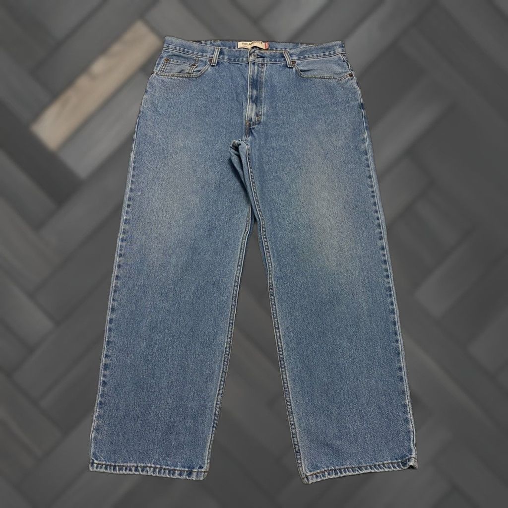 Levi's VINTAGE Levi's 550 Relaxed Fit Jeans 40x30 Blue Denim 100% Cotton Men Straight 5-Pocket Style 550 Series Jeans Size US 40 / EU 56 - 1 Thumbnail