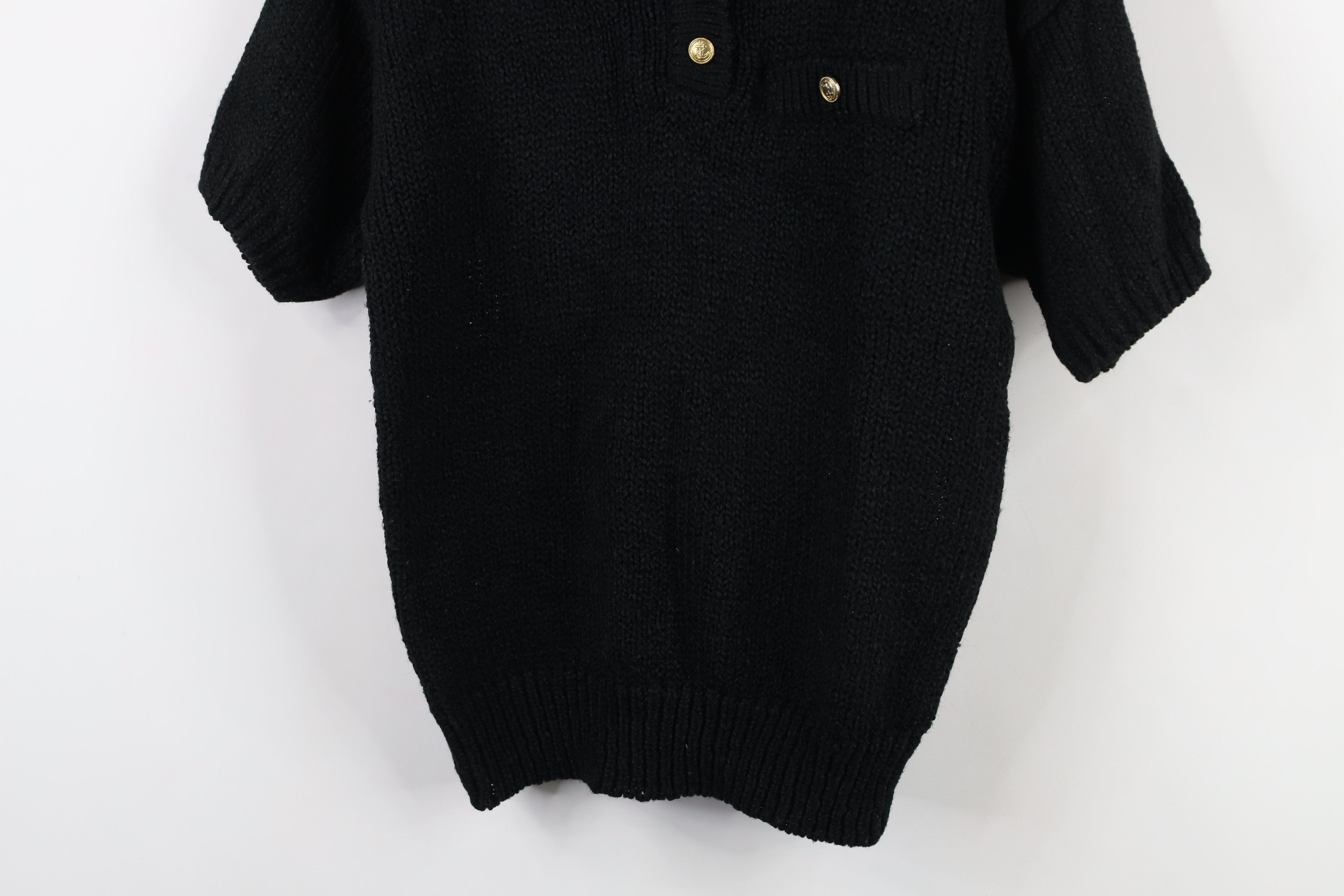 Vintage Vintage 90s Streetwear Knit Short Sleeve Collared Sweater Size M / US 6-8 / IT 42-44 - 3 Thumbnail