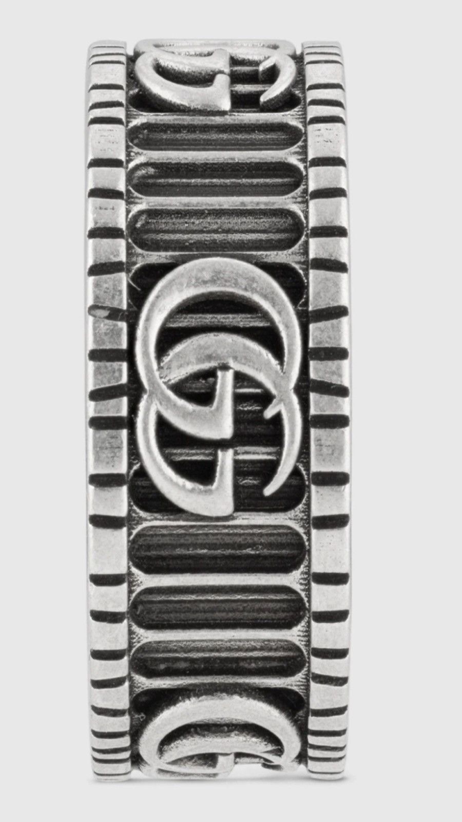 Gucci Gucci RING WITH DOUBLE G IN SILVER Unisex Size 24 (64mm) Size ONE SIZE - 5 Thumbnail