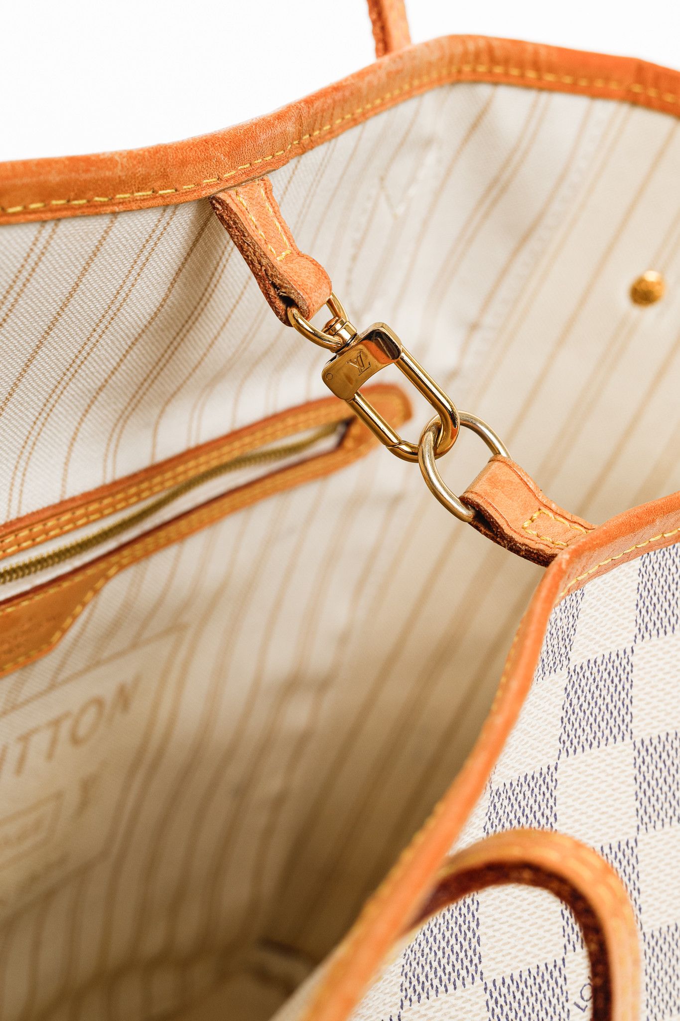 Louis Vuitton Louis Vuitton Neverfull MM Damier Azur Canvas Tote Size ONE SIZE - 11 Thumbnail