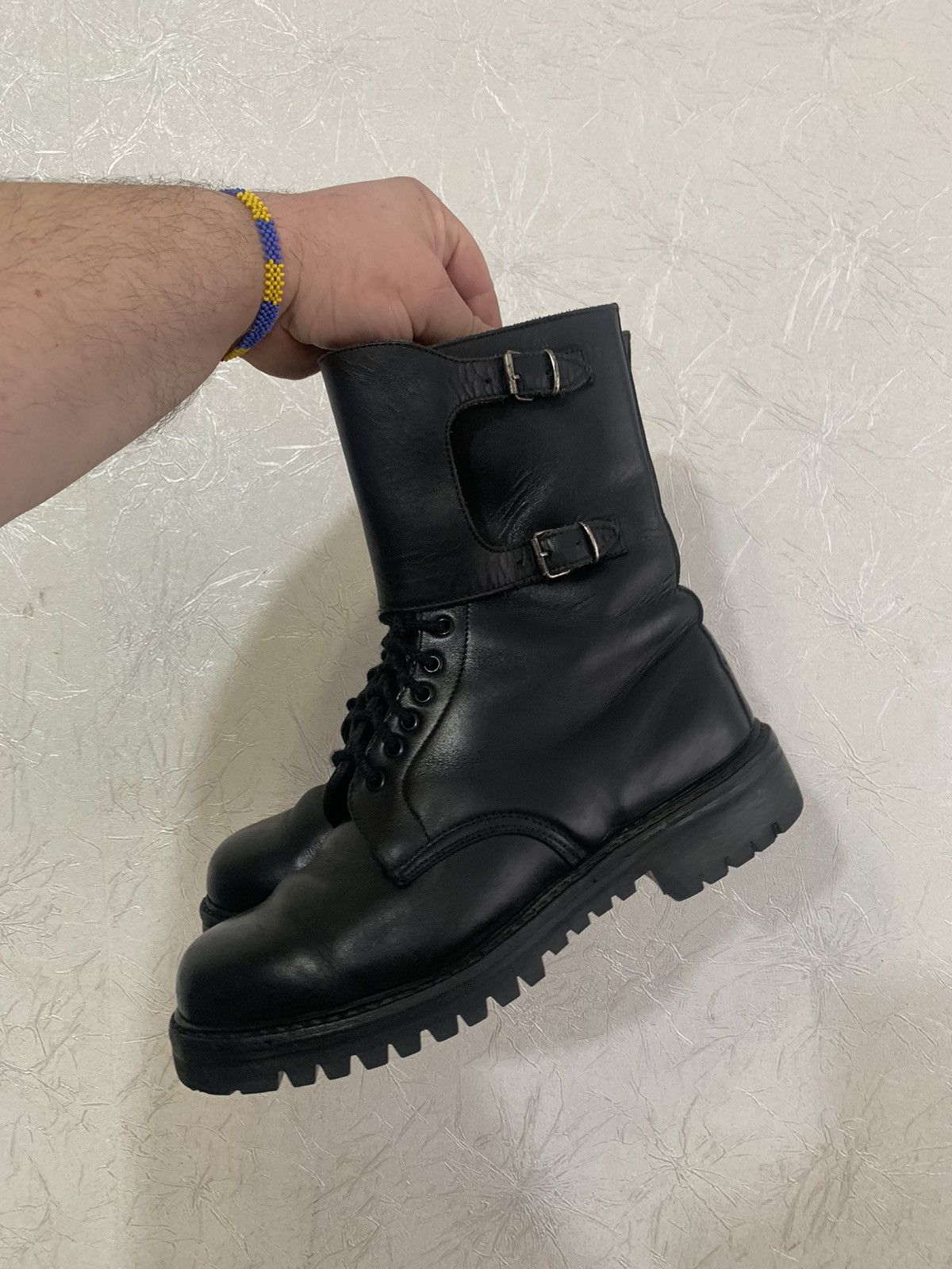 Vintage Soldini Vintage 80’s Military Combat Italian Leather Boots Size US 11 / EU 44 - 1 Thumbnail
