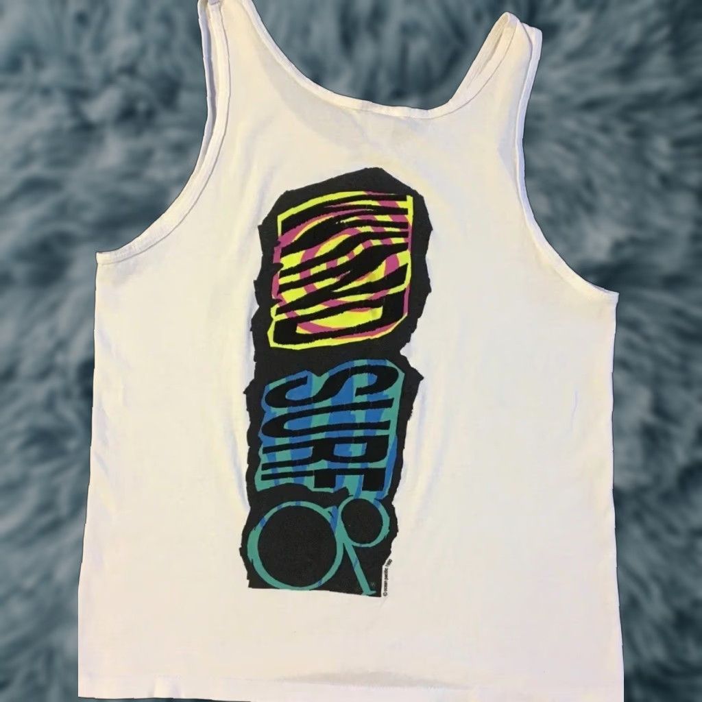 Quiksilver VINTAGE Ocean Pacific Surf Tank Top S Surf Skate Grunge 90s White Blue Beach Water OP Ocean Pacific Graphic Tee Mens S Size US S / EU 44-46 / 1 - 1 Thumbnail
