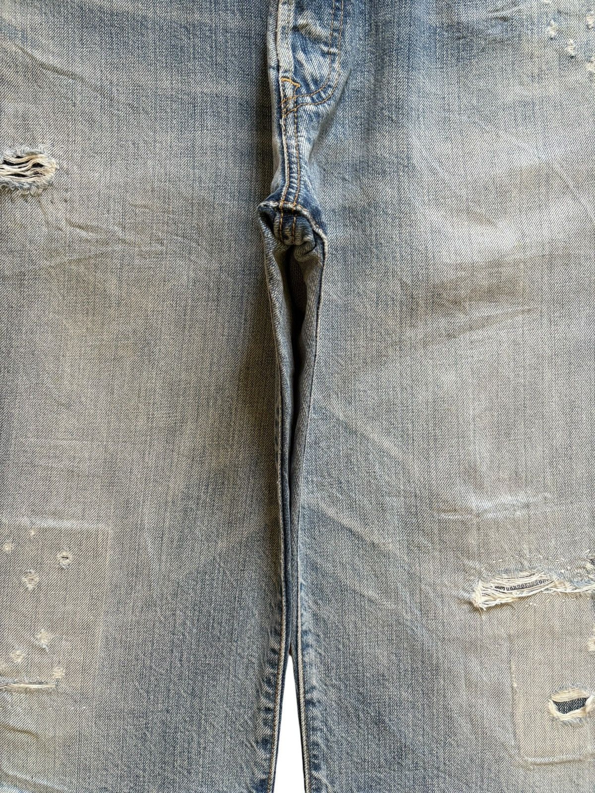 Levi's Vintage 90s Levis 501 Light Wash Distressed Jean Shorts Size US 35 - 7 Thumbnail