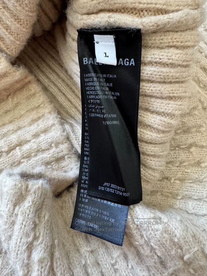 Balenciaga Balenciaga Grade-robe series long-sleeve knit sweater Size S / US 4 / IT 40 - 5 Thumbnail