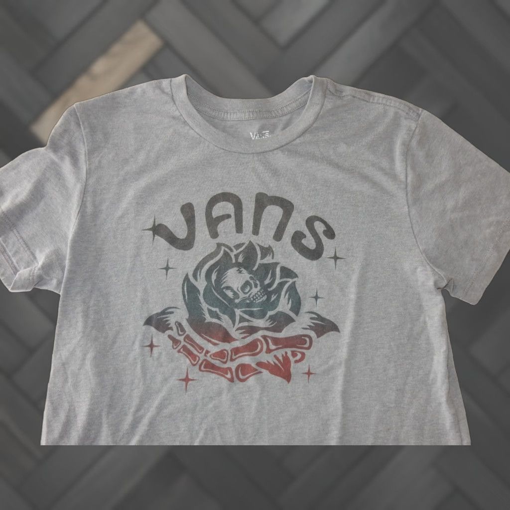 Vans VANS T-Shirt Men XS Graphic Print Short Sleeve Gray Cotton Blend Skull Size US XS / EU 42 / 0 - 1 Thumbnail