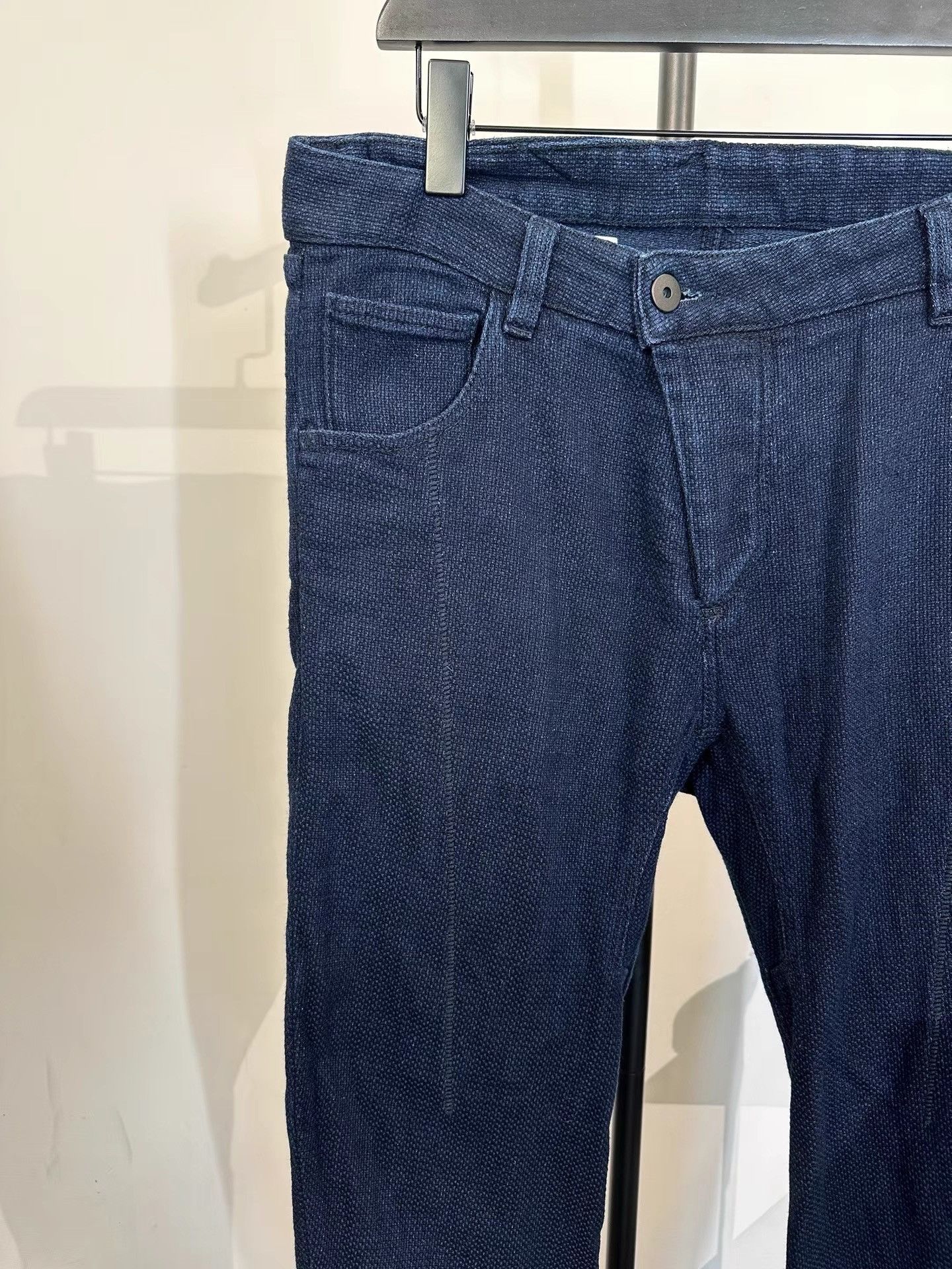11 By Boris Bidjan Saberi BBS P1 Linen Denim Curved Trousers K35 Size US 37 - 8 Thumbnail