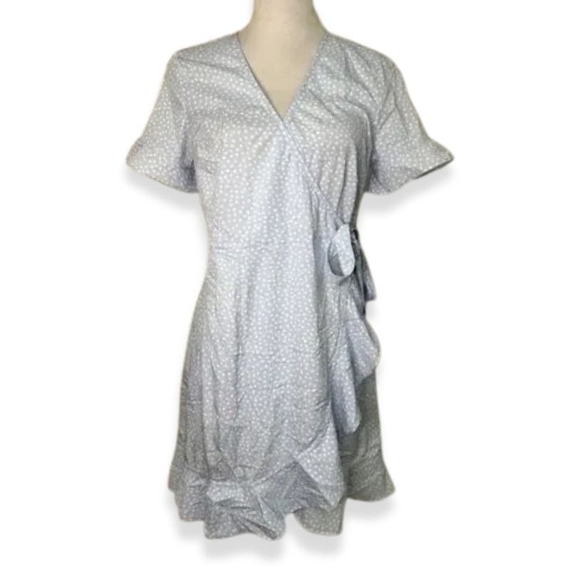 Other Vero Moda Wrap Dress Polka Dot Belted Blue White M NWOT Size M / US 6-8 / IT 42-44 - 2 Thumbnail