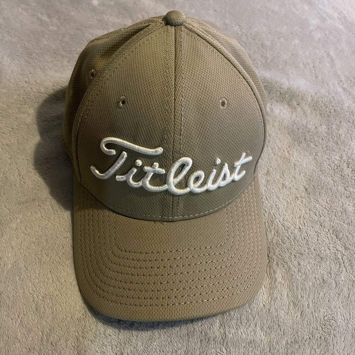 New Era Titleist by New Era Golf Hat Mens Small-Medium Tan Mesh Cap Size ONE SIZE - 1 Thumbnail