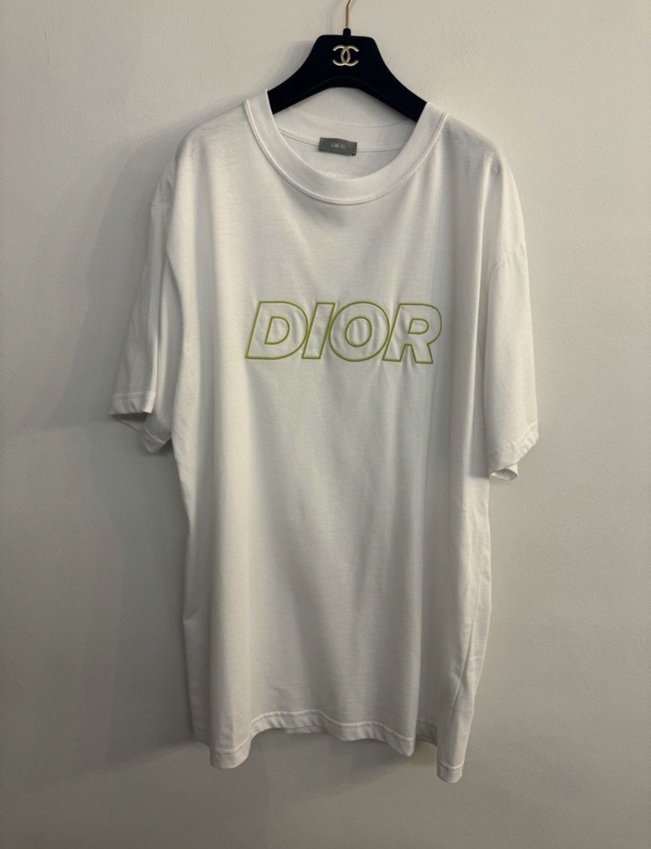 image of Dior Logo T-Shirt in White, Men's (Size XL)