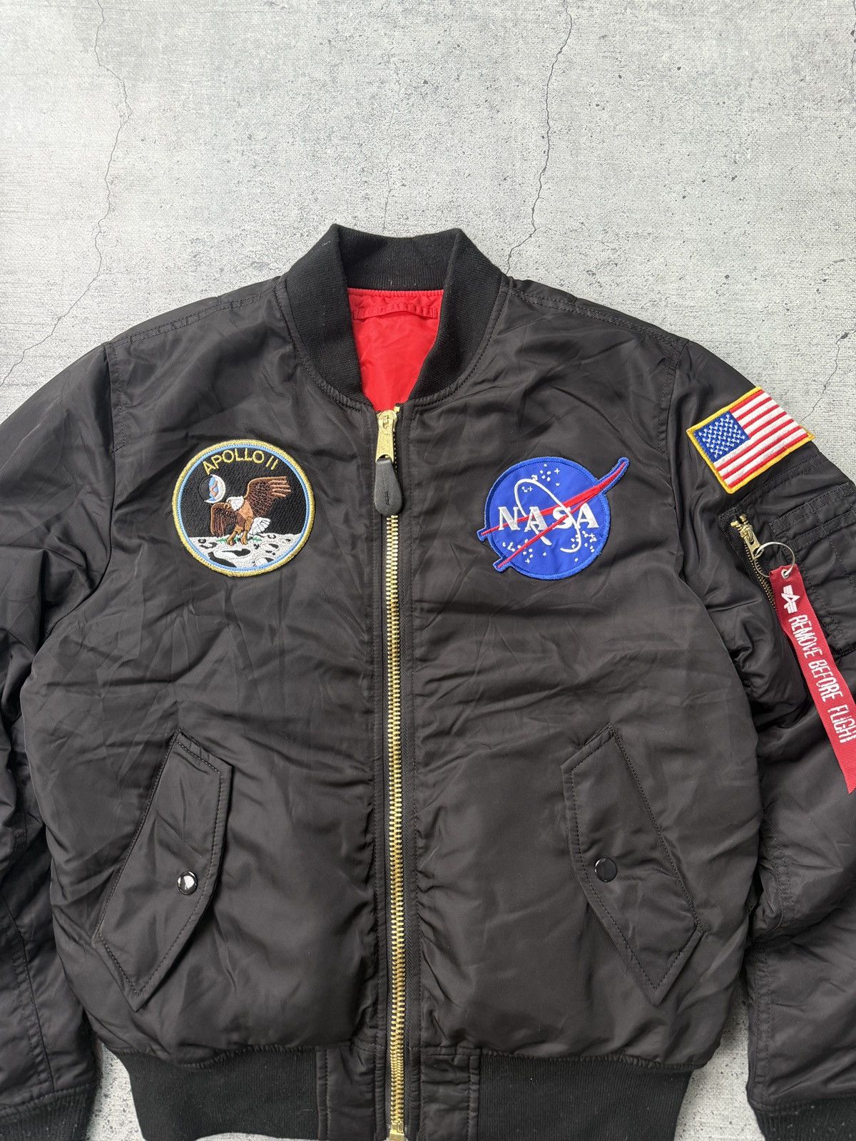 Alpha Industries ALPHA INDUSTRIES MENS APOLLO MA-1 NASA FLIGHT JACKET Size US M / EU 48-50 / 2 - 3 Thumbnail
