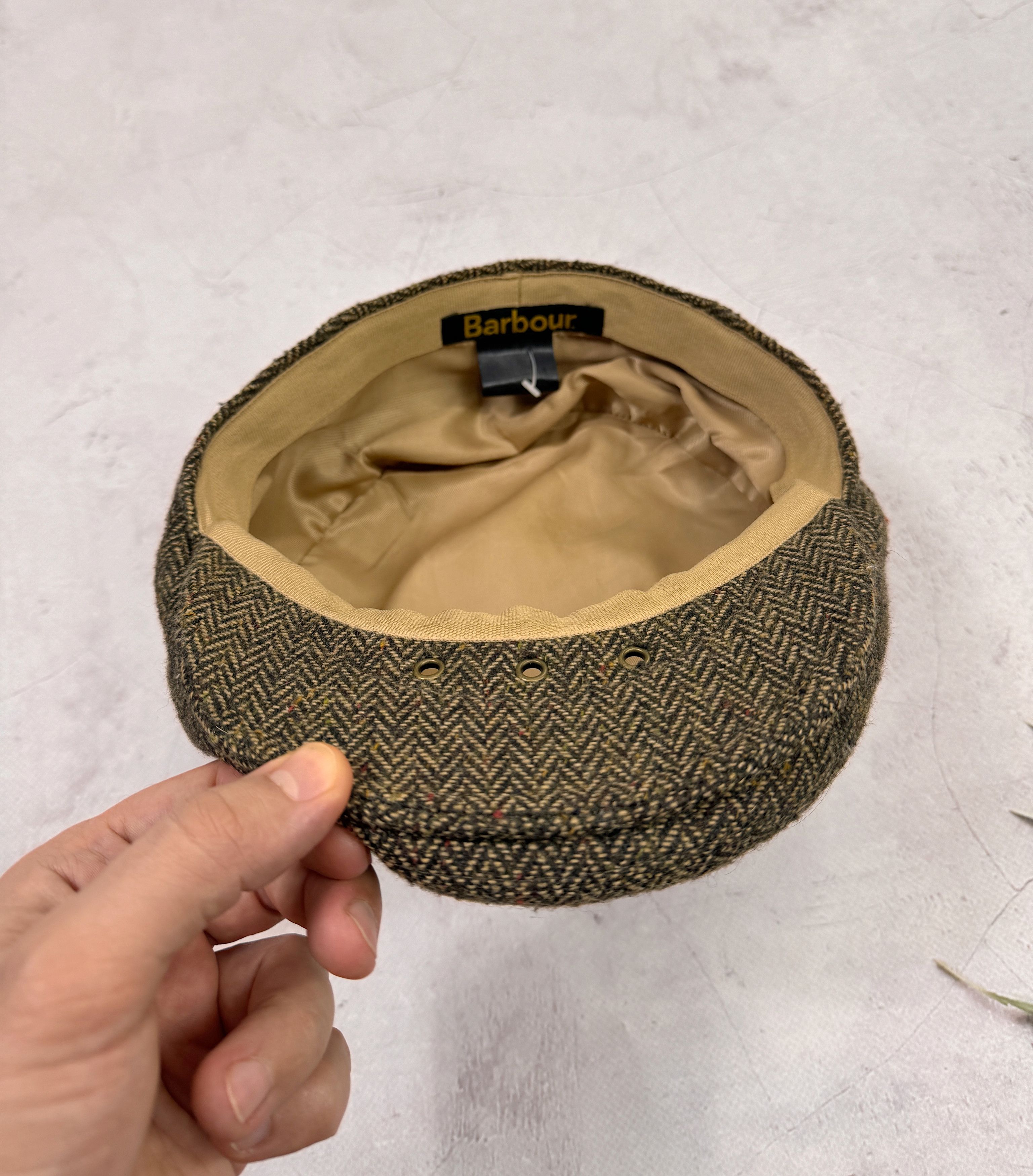 Barbour × Vintage Barbour Tweed Flat Cap Size ONE SIZE - 7 Thumbnail