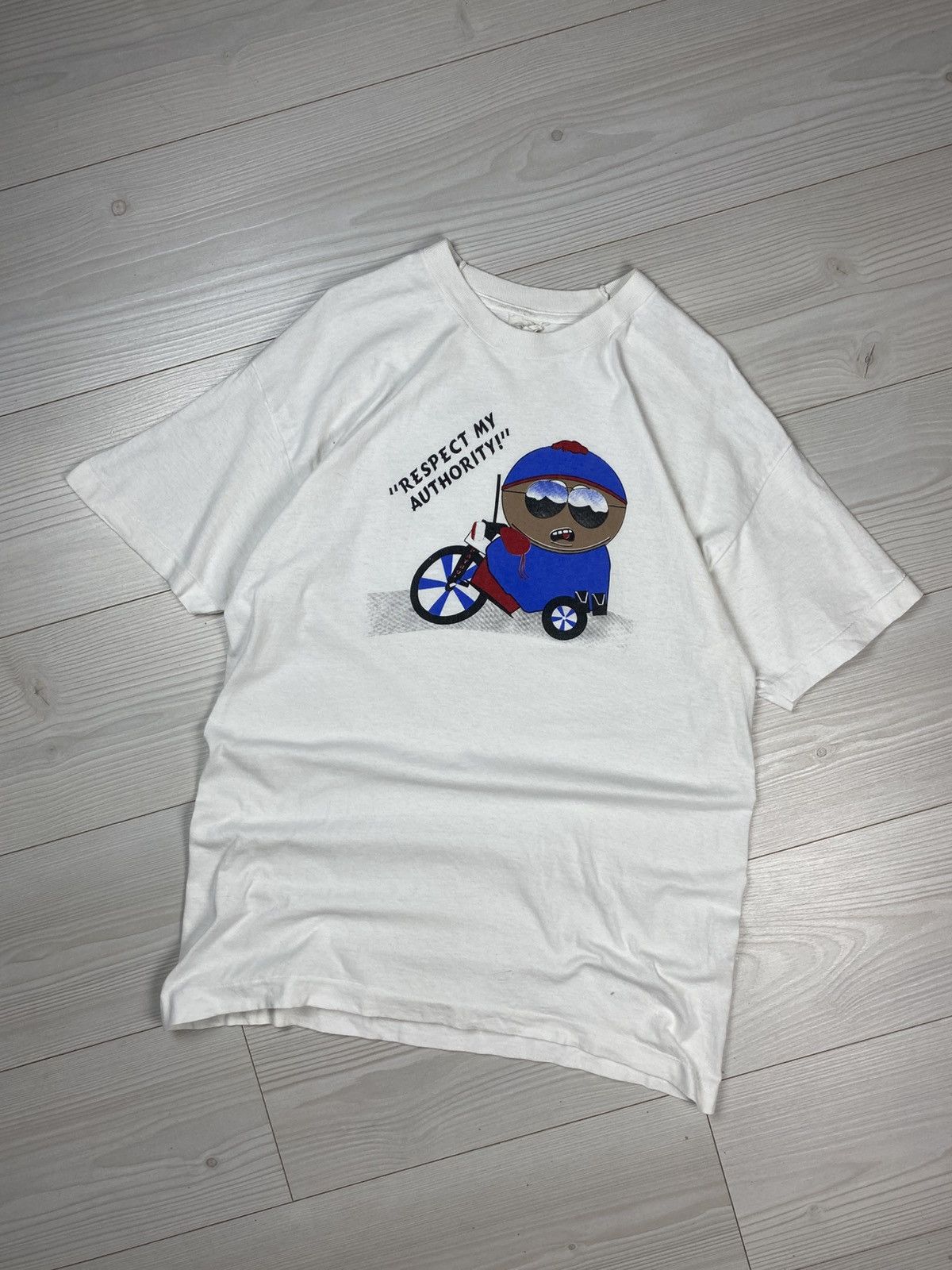 Cartoon Network Cartman biker South Park respect my authority t-shirt tee Size US L / EU 52-54 / 3 - 1 Thumbnail