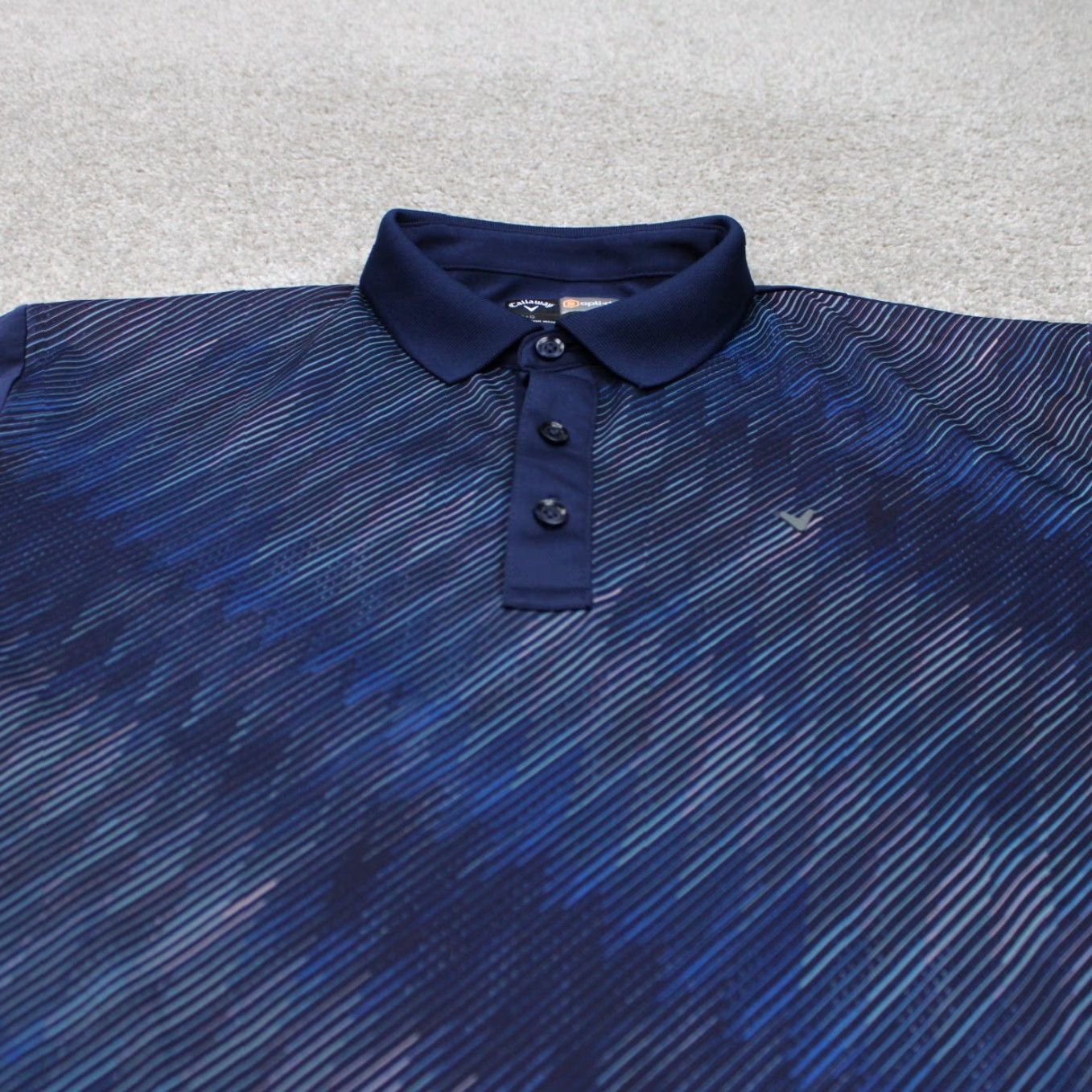 Callaway Callaway Opti-Dri Polo Shirt Men Large Blue Abstract Polyester S/S Pullover Golf Size US L / EU 52-54 / 3 - 4 Thumbnail