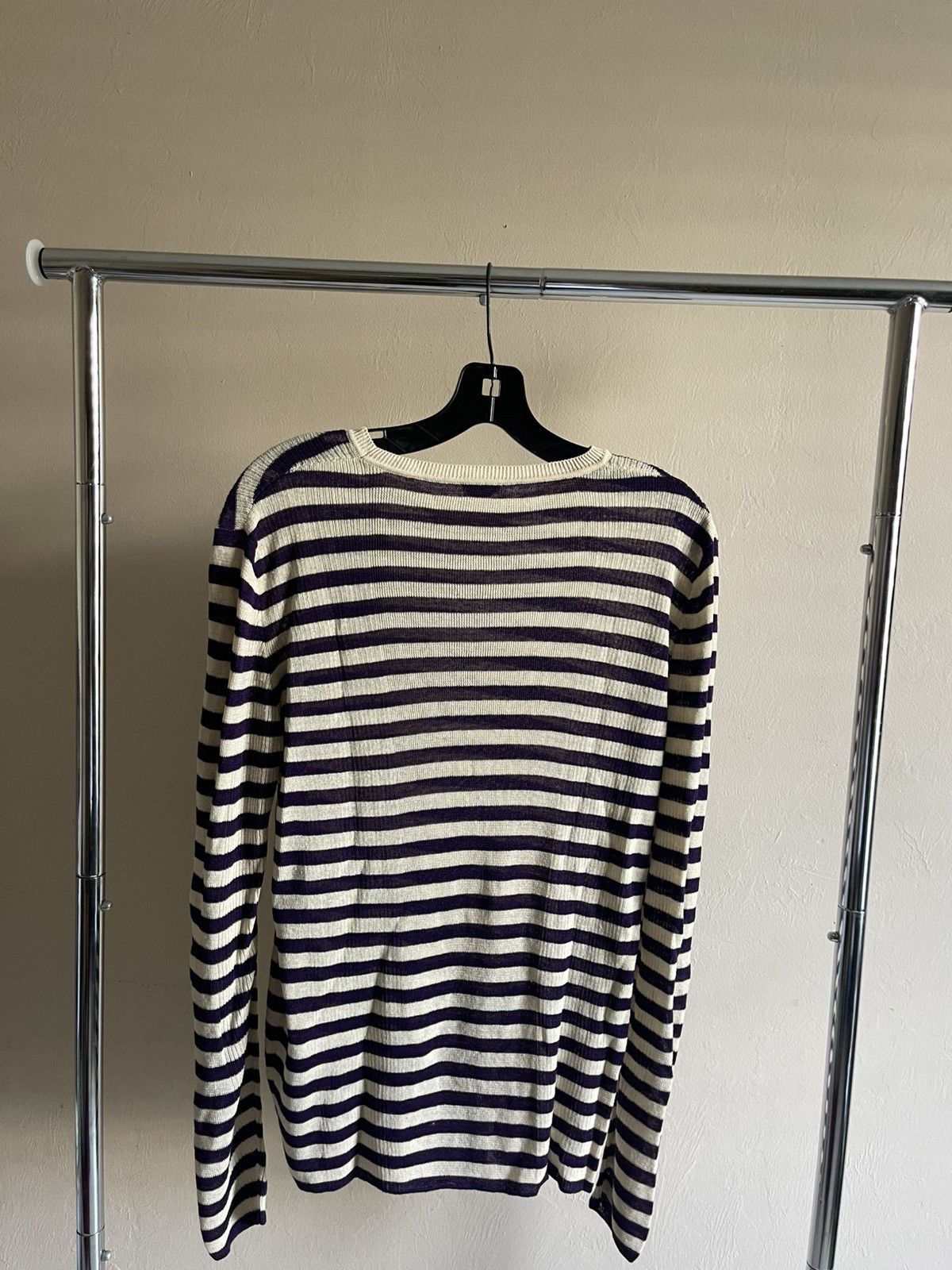 Saint Laurent Paris RRP $1.1K Saint Laurent Striped Ribbed Knit Jumper Size US M / EU 48-50 / 2 - 5 Thumbnail