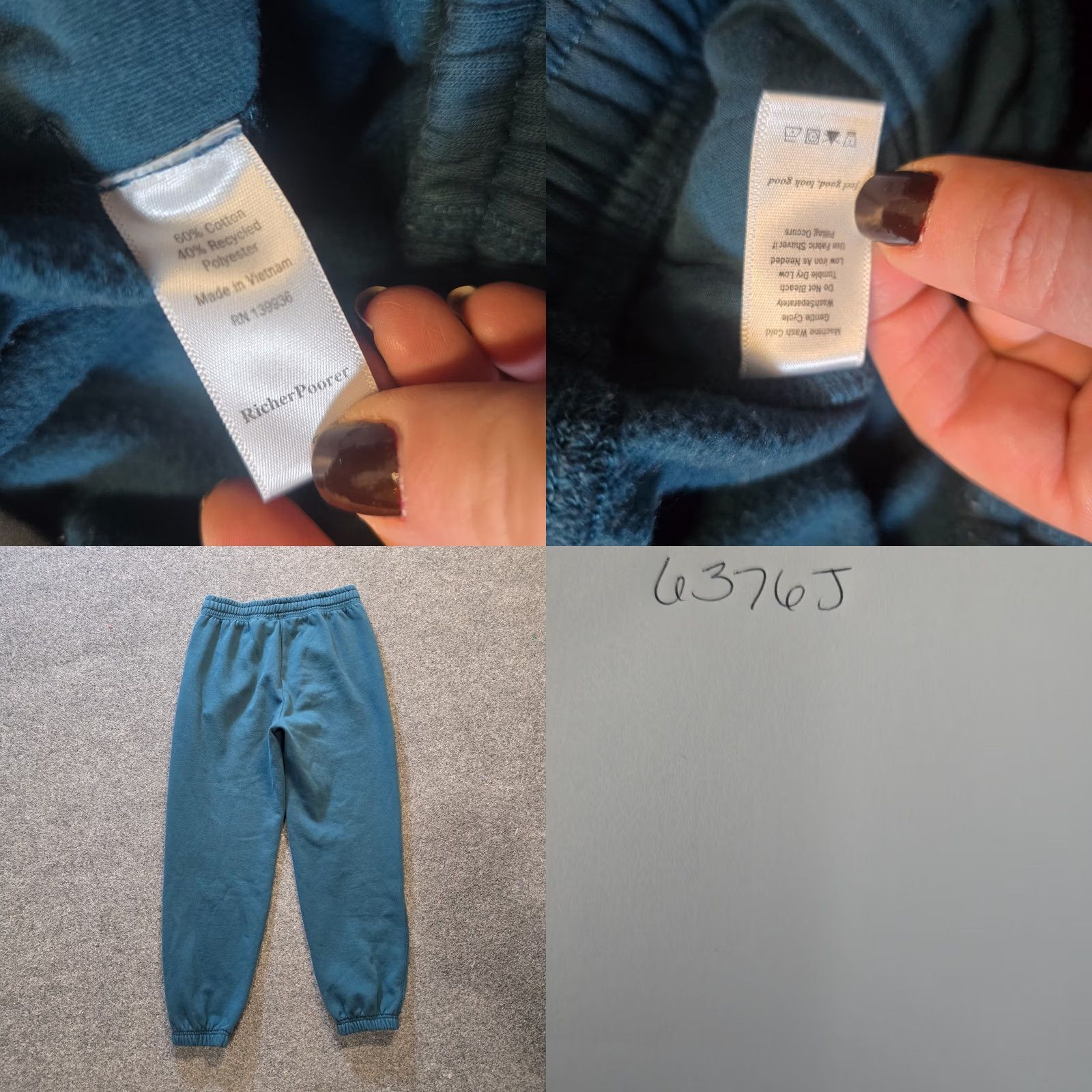 Richer Poorer Richer Poorer Pants Womens Size Small Green Jogger Cropped Pockets Lounge Casual Size 28" / US 6 / IT 42 - 8 Thumbnail