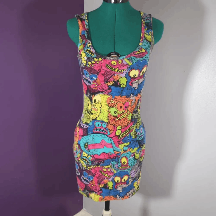Iron Fist Iron Fist Party Monsters Dress Rare Discontinued Bodycon Size S / US 4 / IT 40 - 1 Thumbnail
