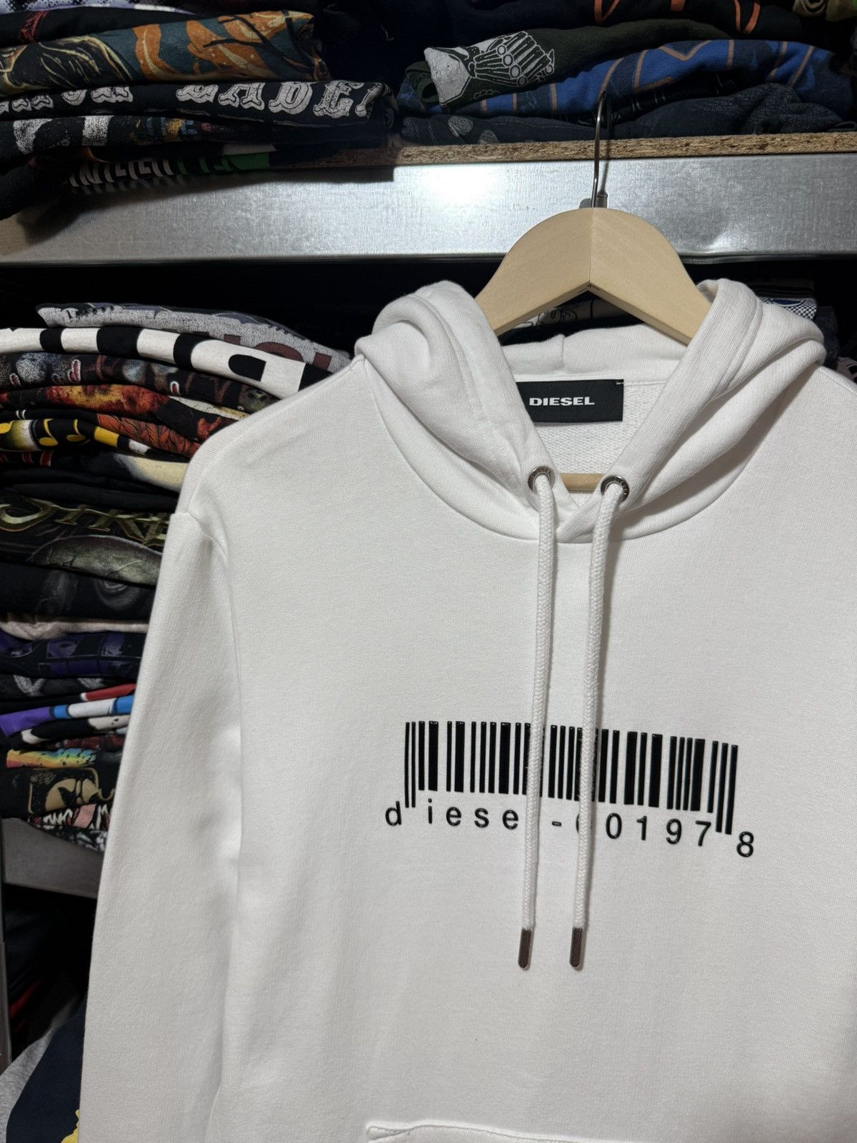 Diesel Rare Diesel Barcode S Girk Hood X2 Hoodie Y2K Hype Size US M / EU 48-50 / 2 - 3 Thumbnail