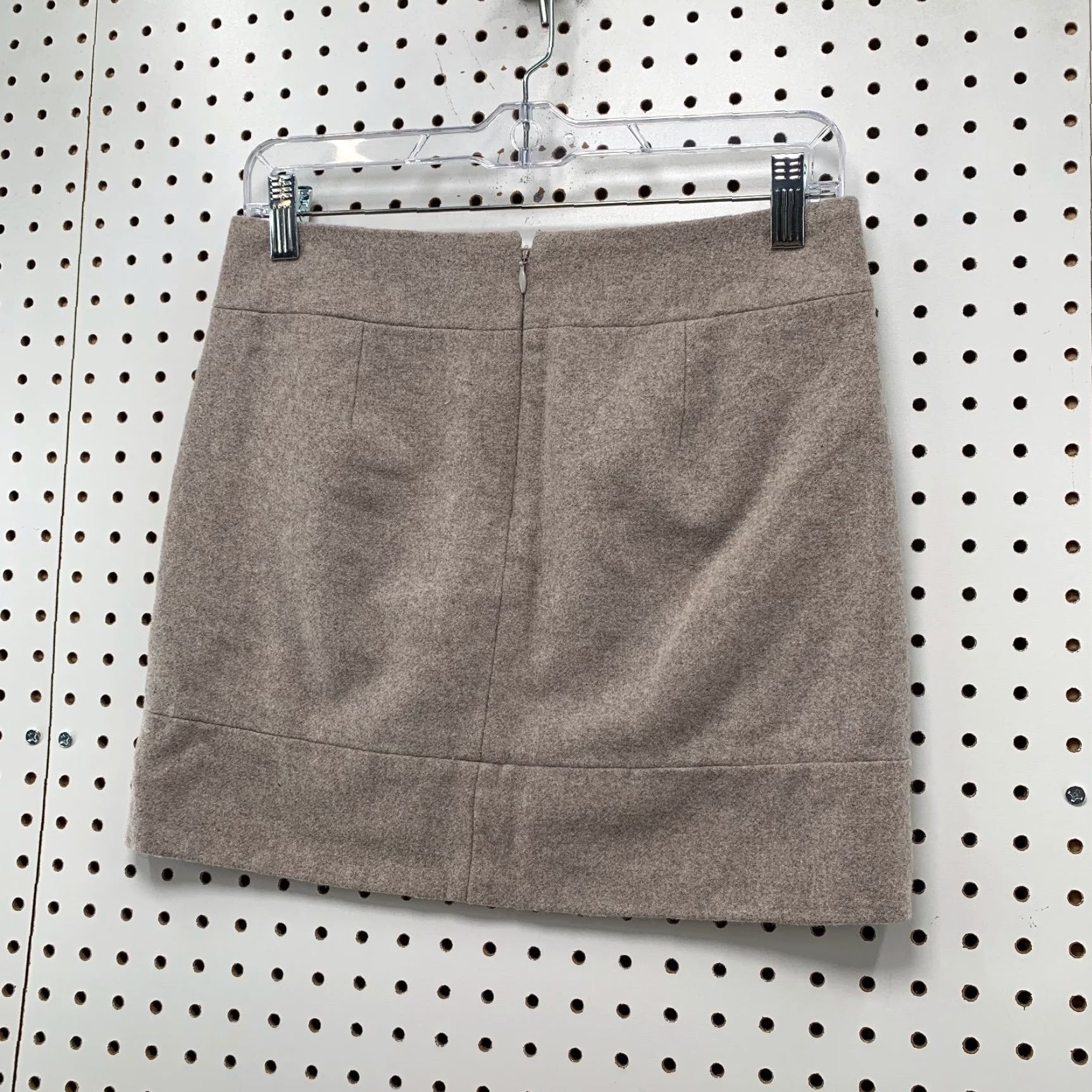 J.Crew J.CREW Wool Blend Mini Skirt Womens 2 Beige A-Line Rear Zip 28x15 Size 26" / US 2 / IT 38 - 7 Thumbnail