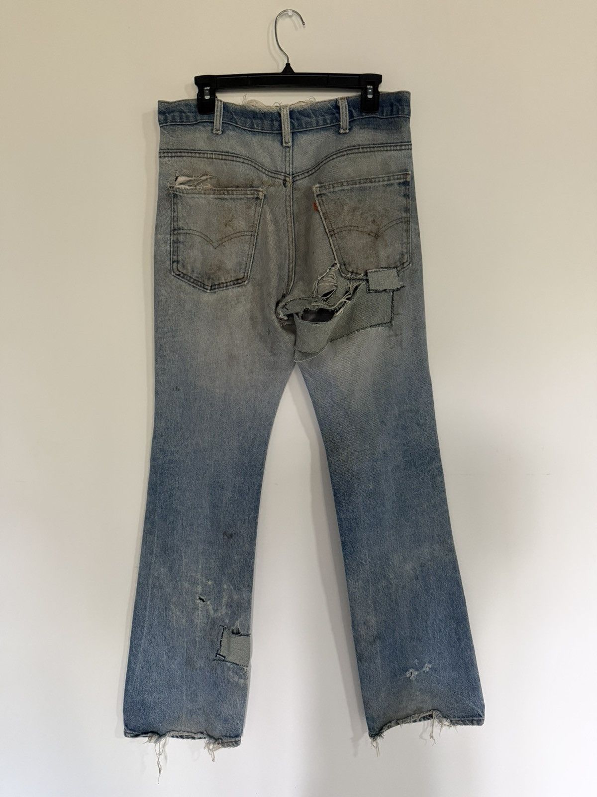 Vintage Thrashed & Repaired Orange Tab Levi’s 517 Size US 32 / EU 48 - 3 Thumbnail