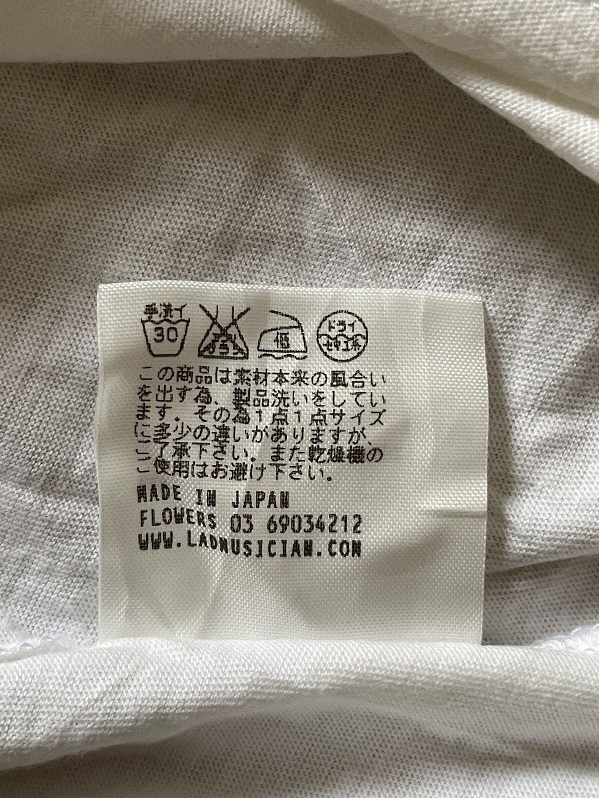 Japanese Brand × Lad Musician Lad Musician White Tshirt Size US XS / EU 42 / 0 - 6 Thumbnail